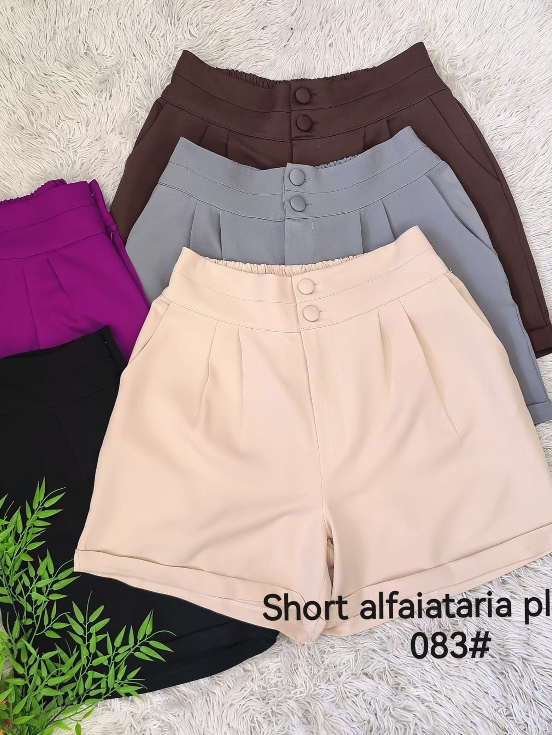 Short plus cintura alta 083#