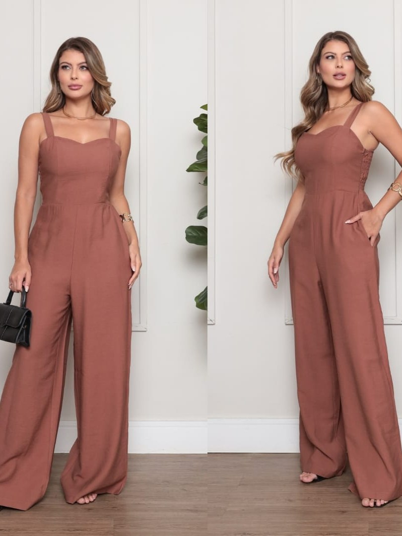 Macacão Feminino Pantalona Elegante