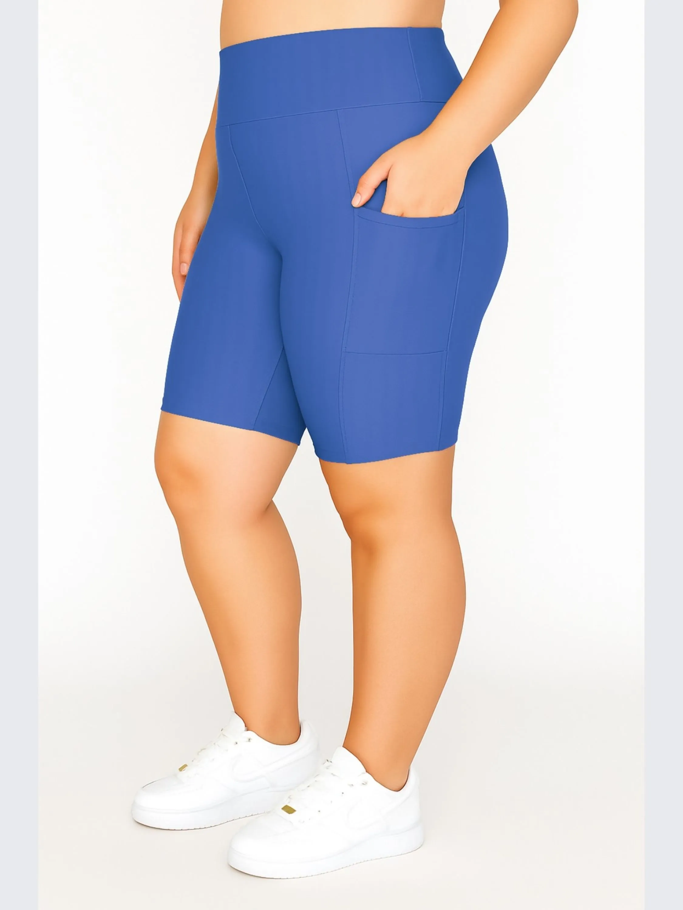 Bermuda 3D Plus Size Legging Bolso Funcional  Fitness