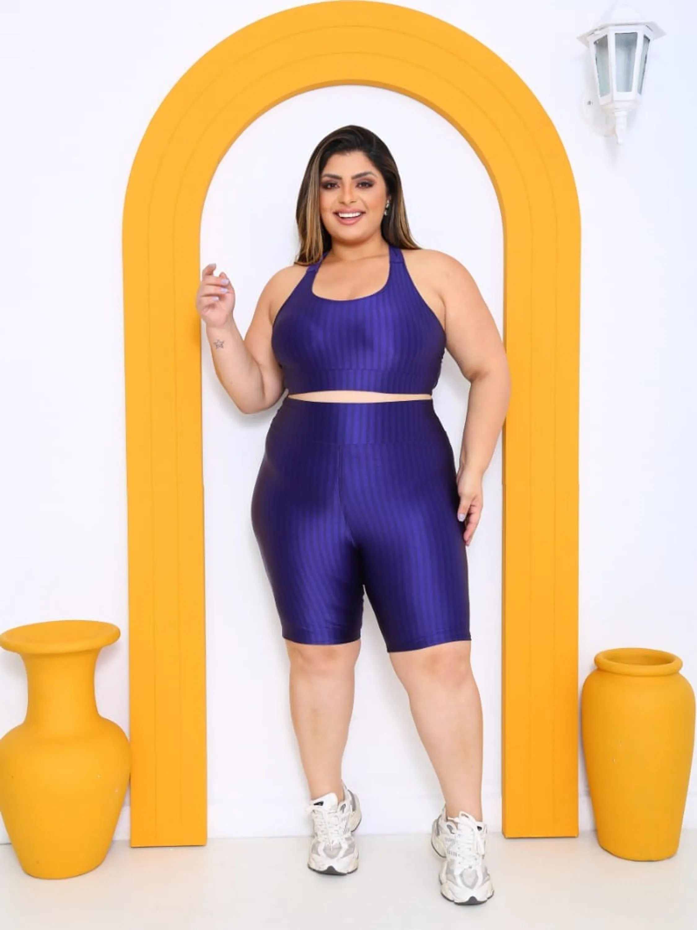 Conjunto de academia feminino treino Pilates fittnes plus size