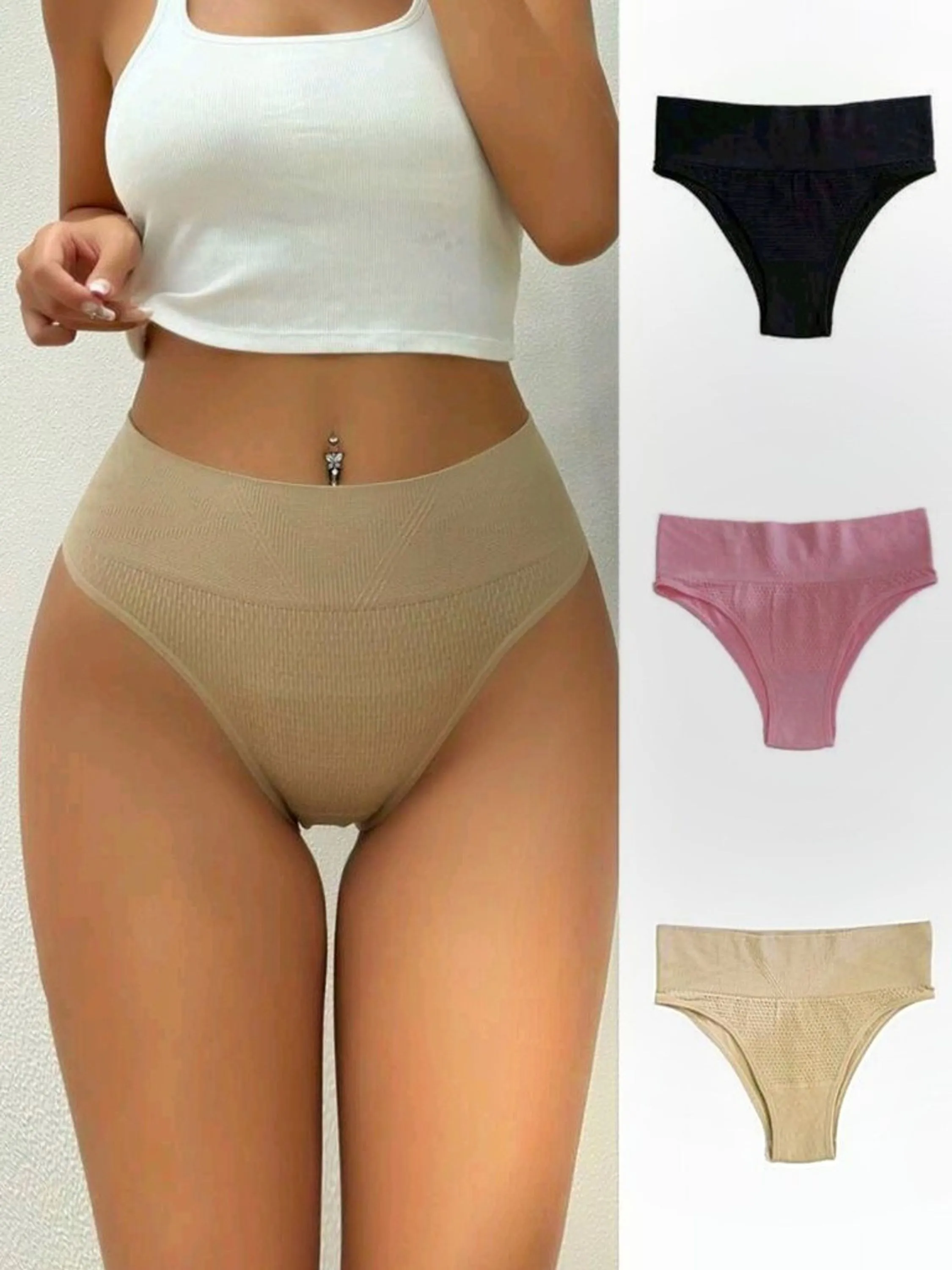 Kit 12 Calcinha Tanga Cós Largo Sem Costura Zee Rucci