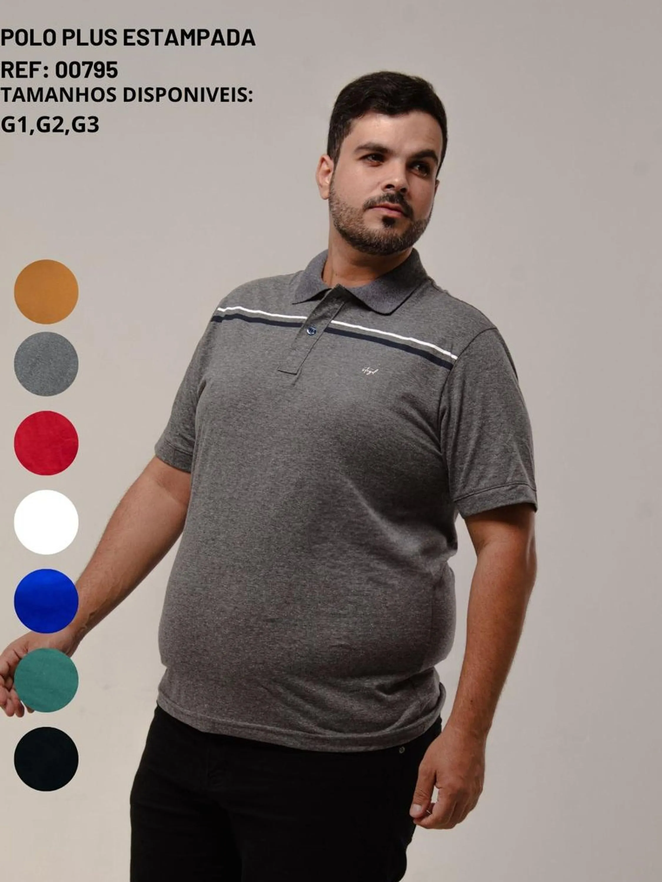 Camisa polo plus size