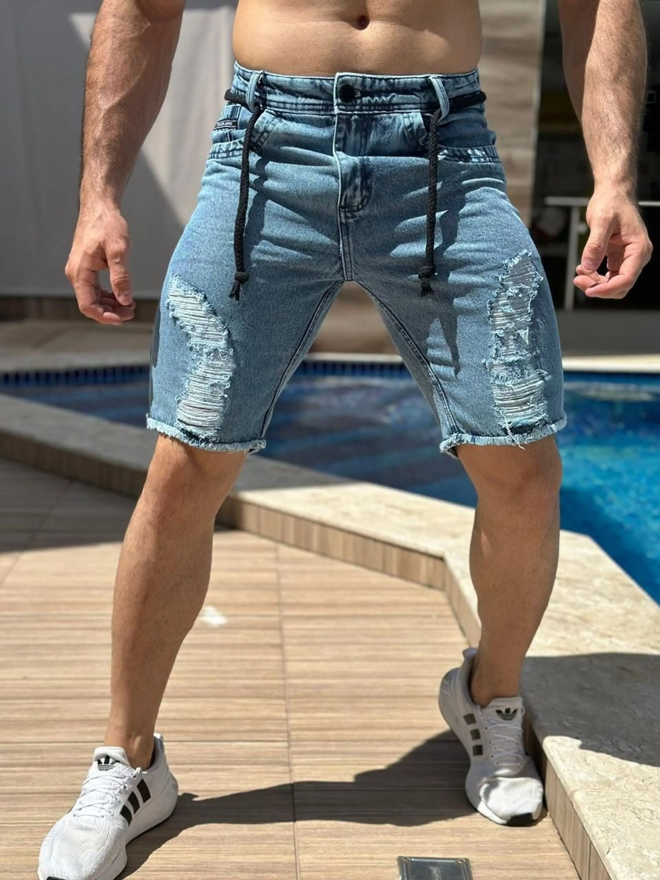 Bermuda no jeans 100%