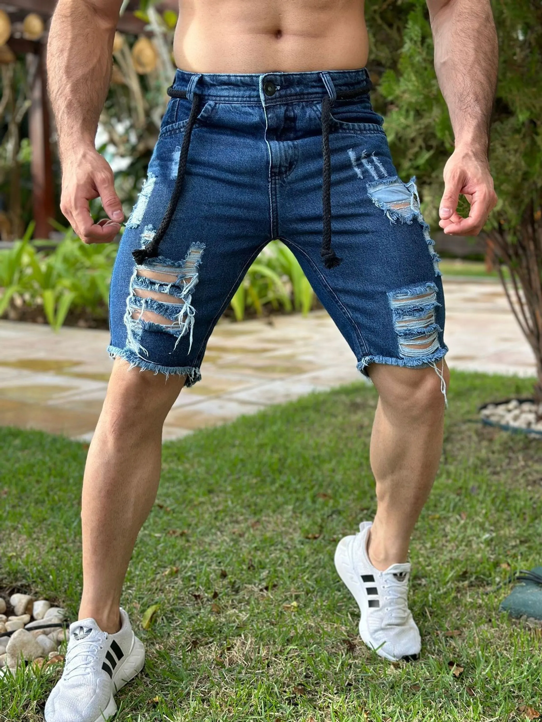 Bermuda no jeans 100%