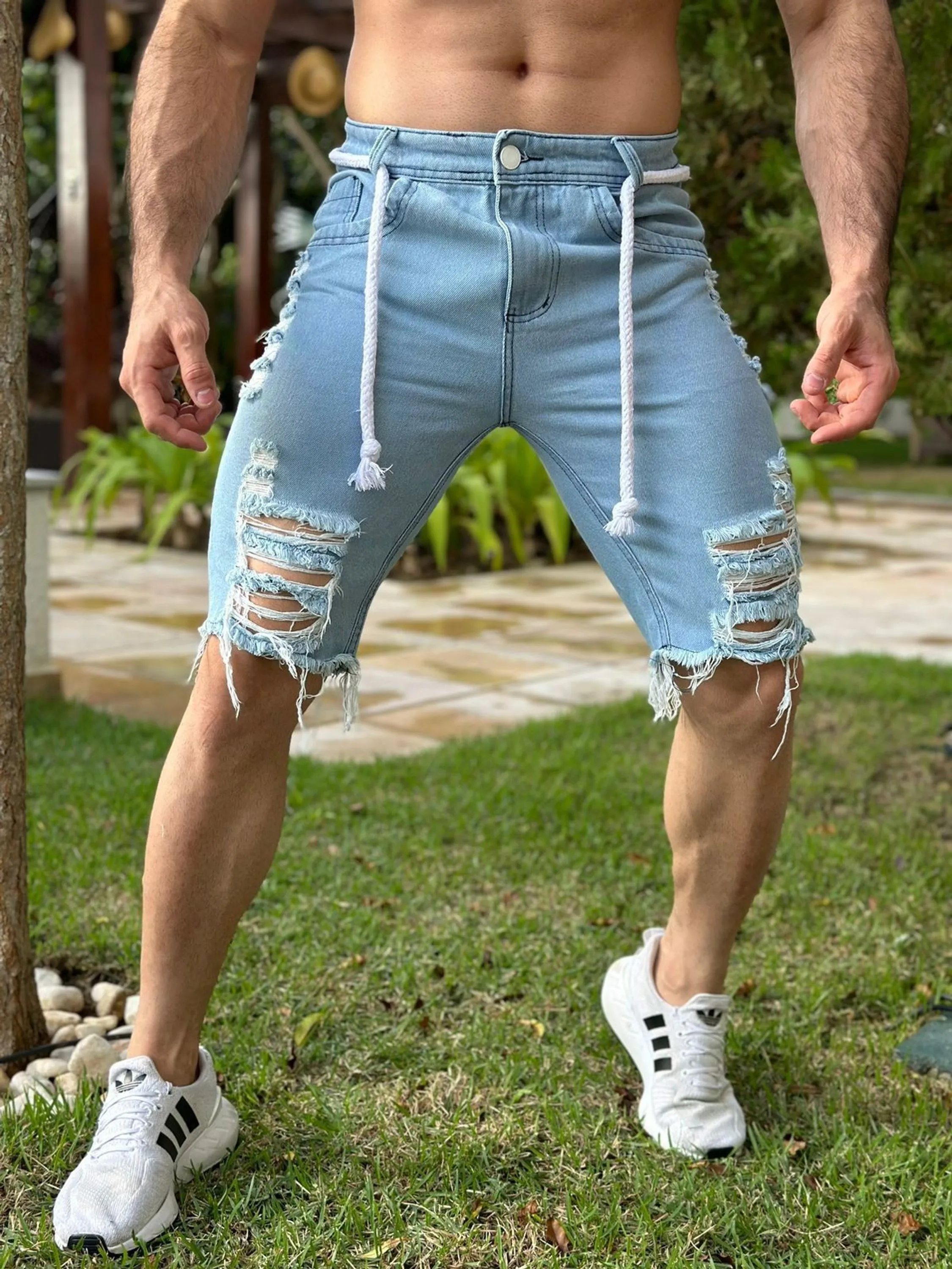 Bermuda no jeans 100%