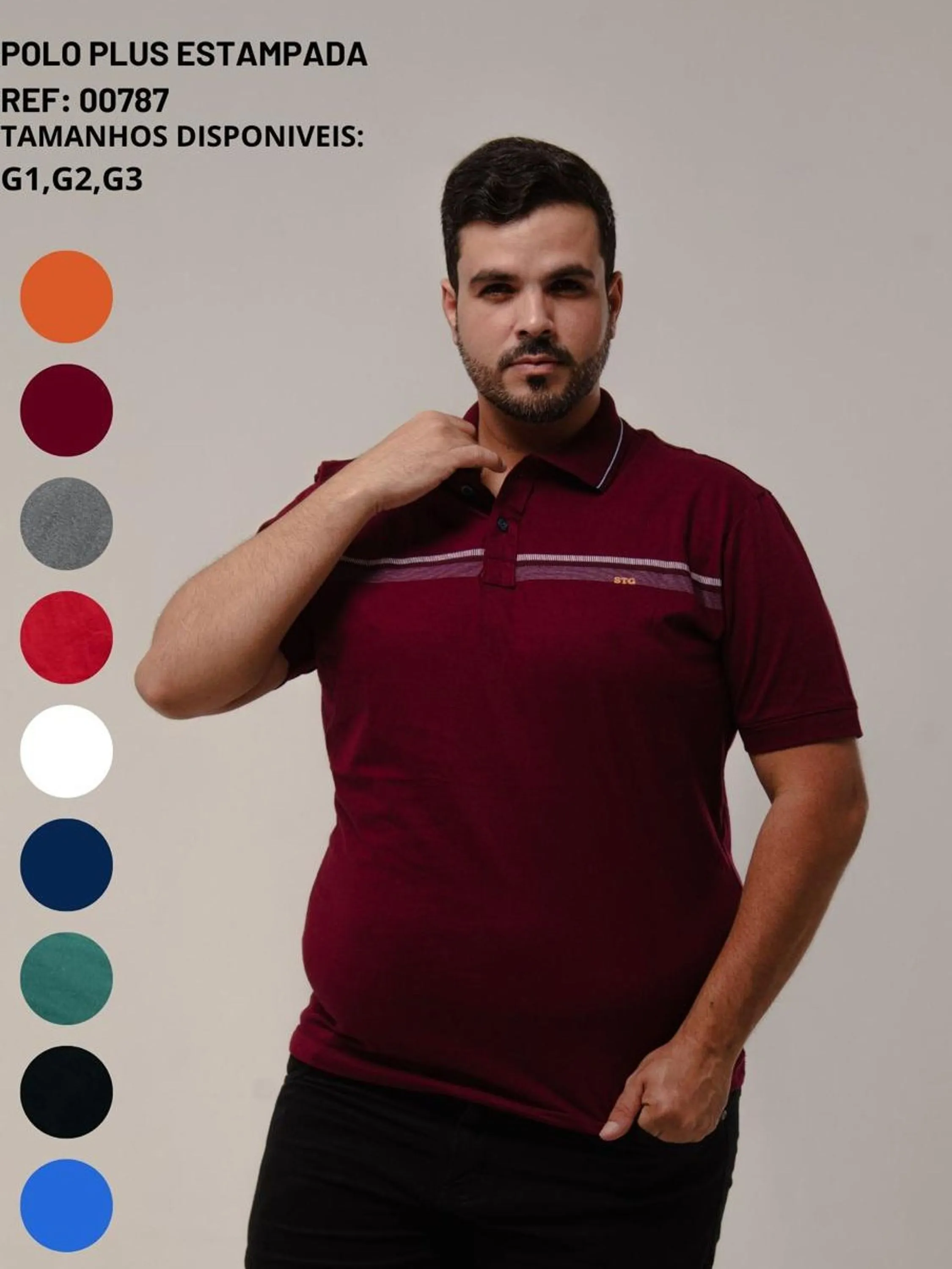 Camisa polo plus size