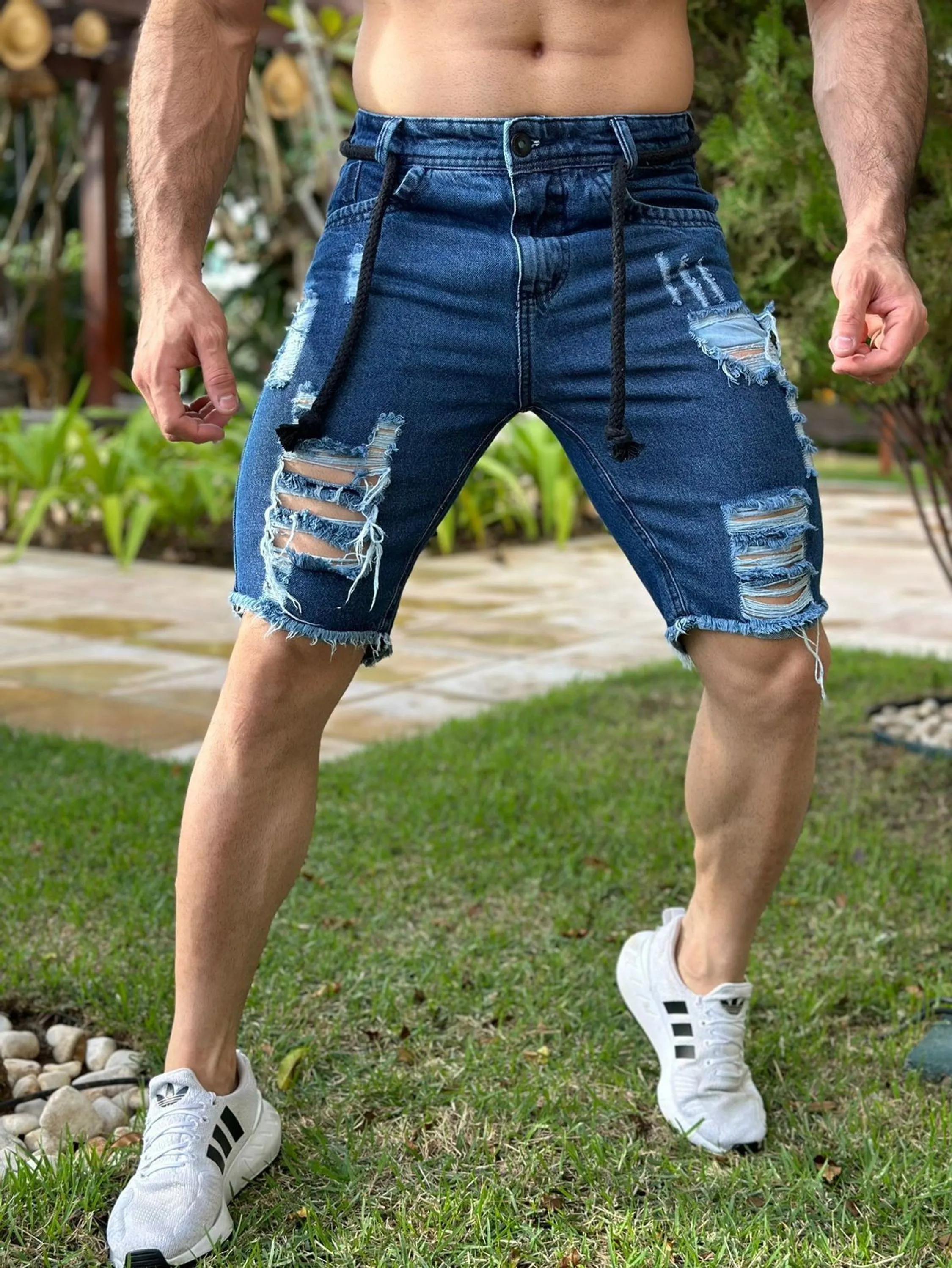 Bermuda no jeans 100%