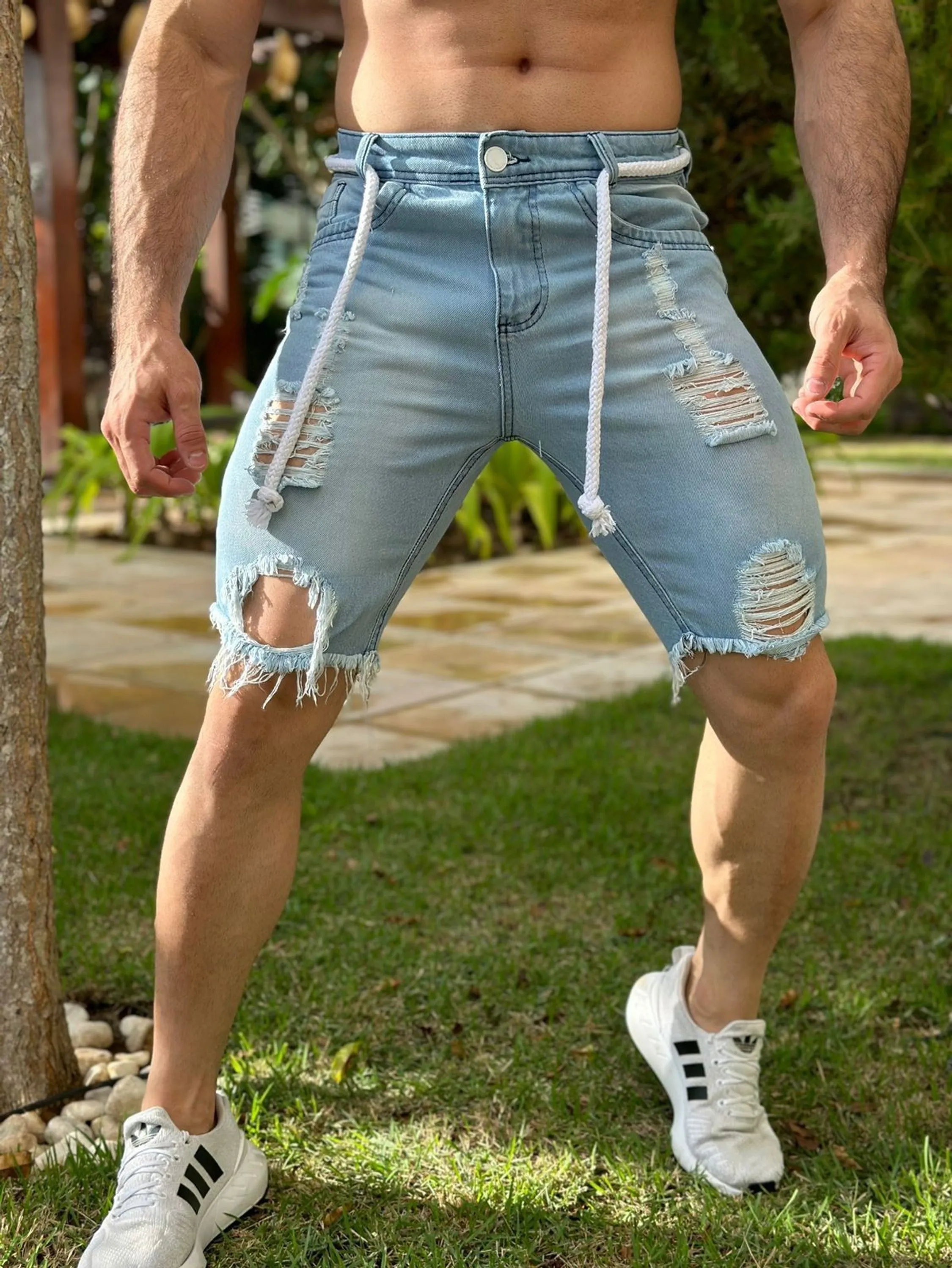 Bermuda no jeans 100%