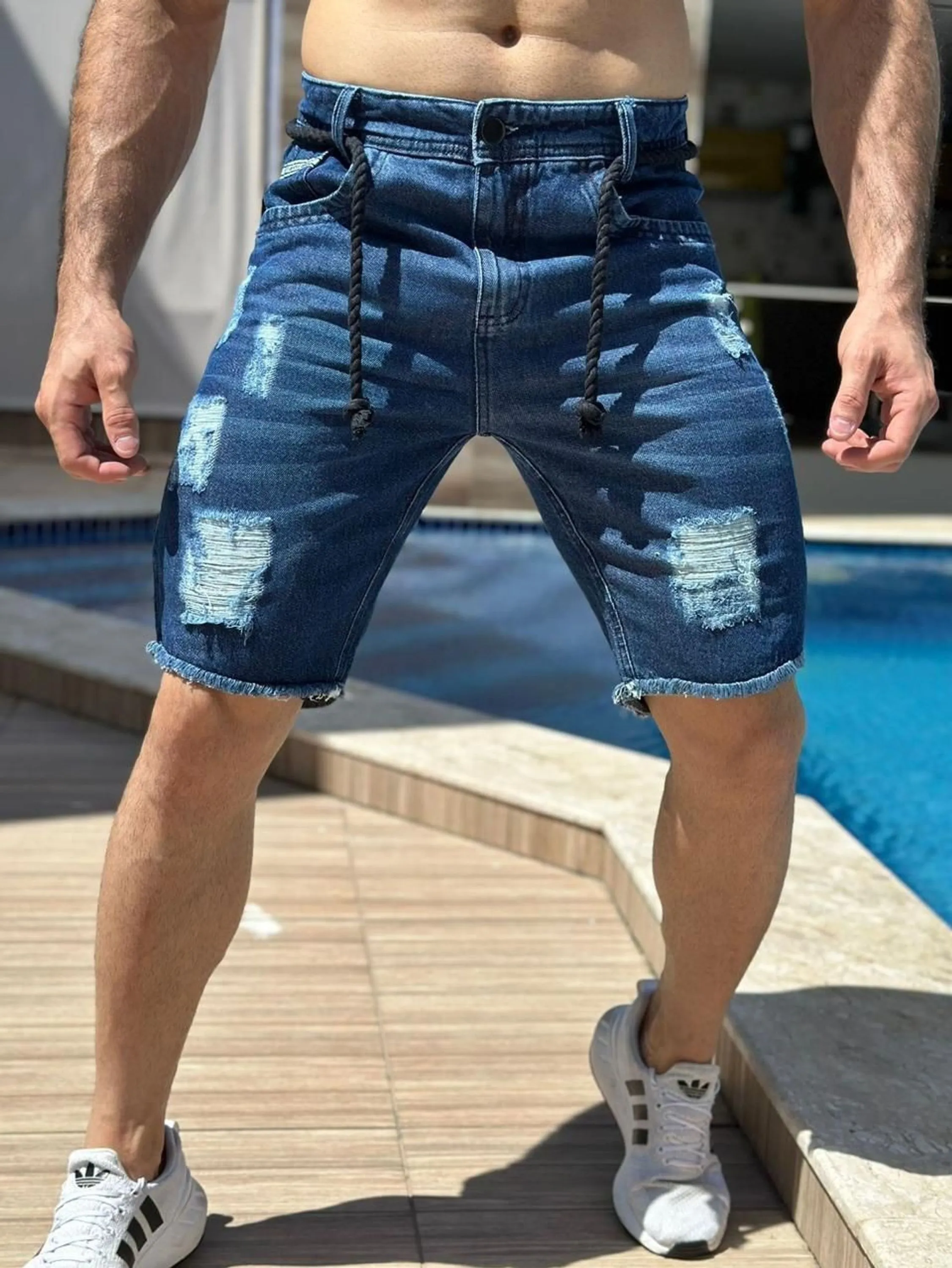 Bermuda no jeans 100%