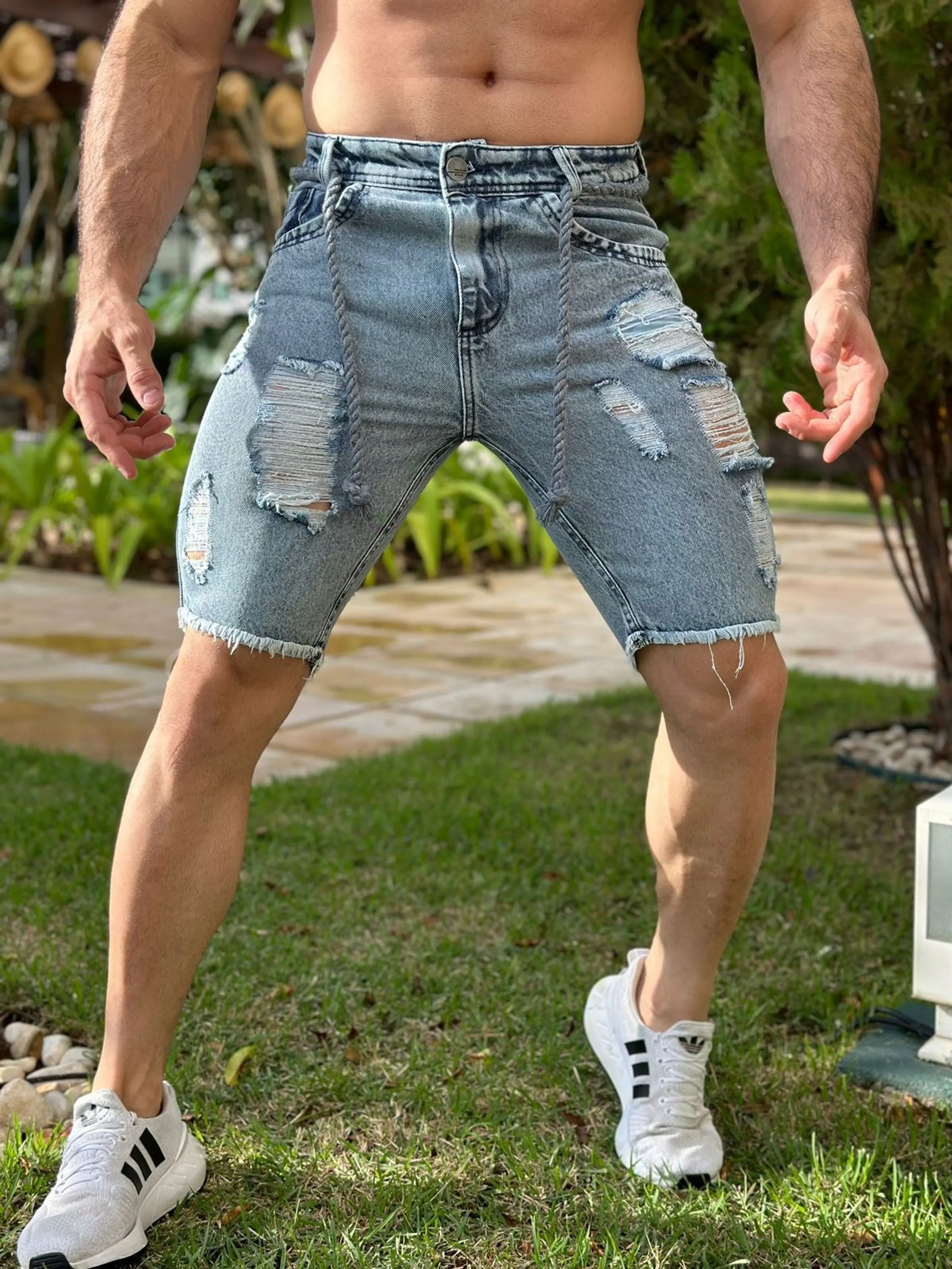 Bermuda no jeans 100%