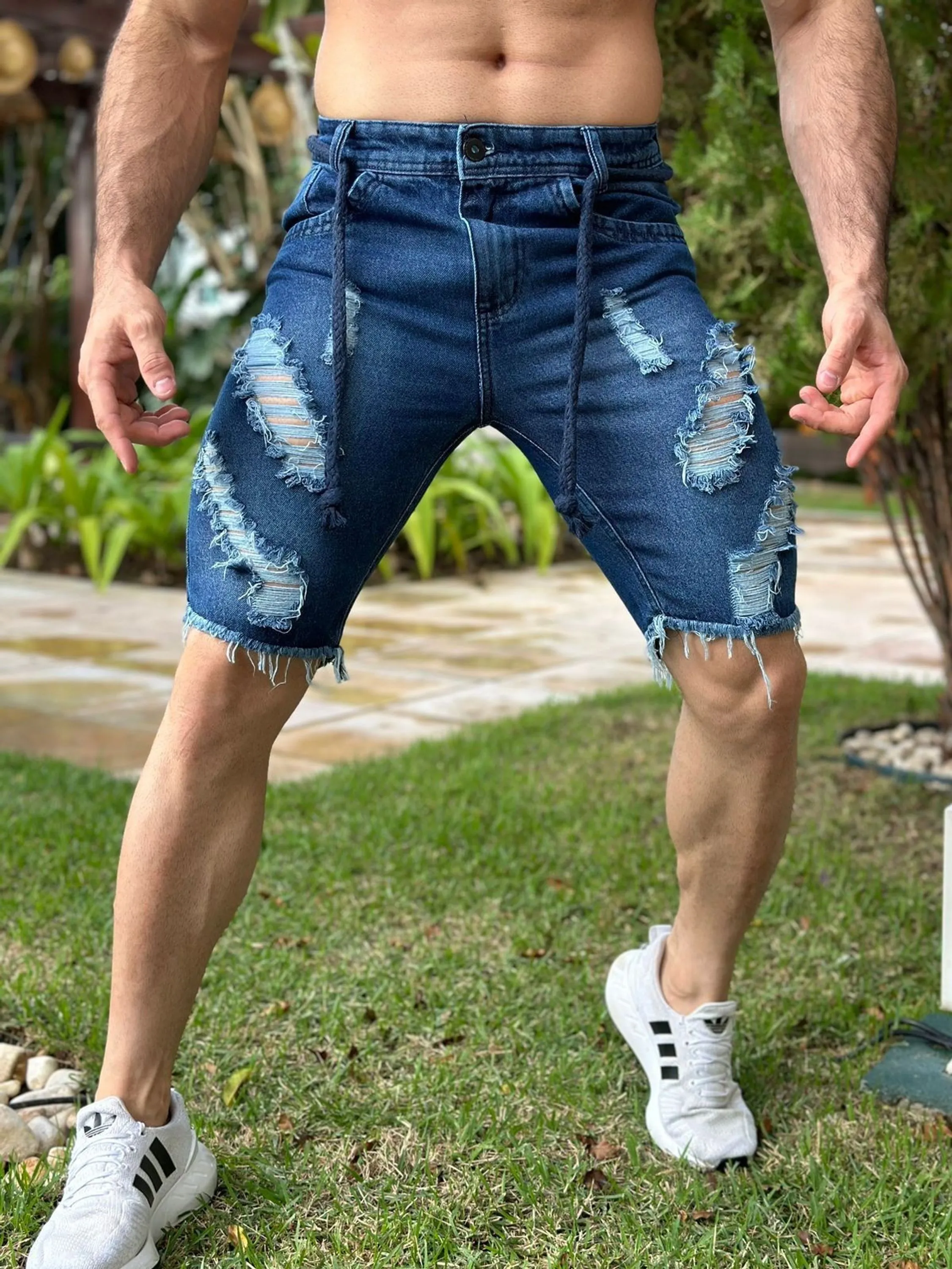 Bermuda no jeans 100%