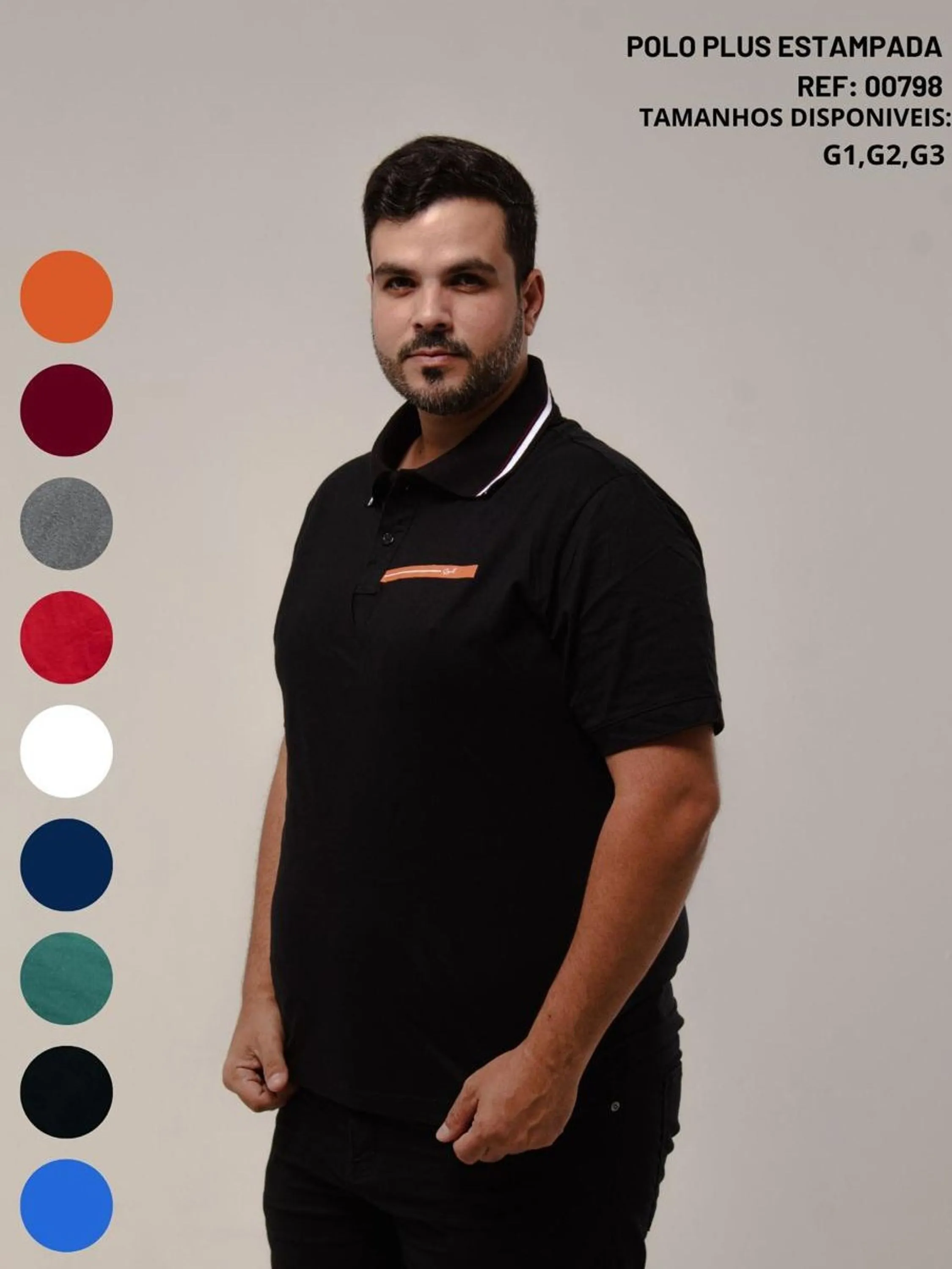 Camisa polo plus size