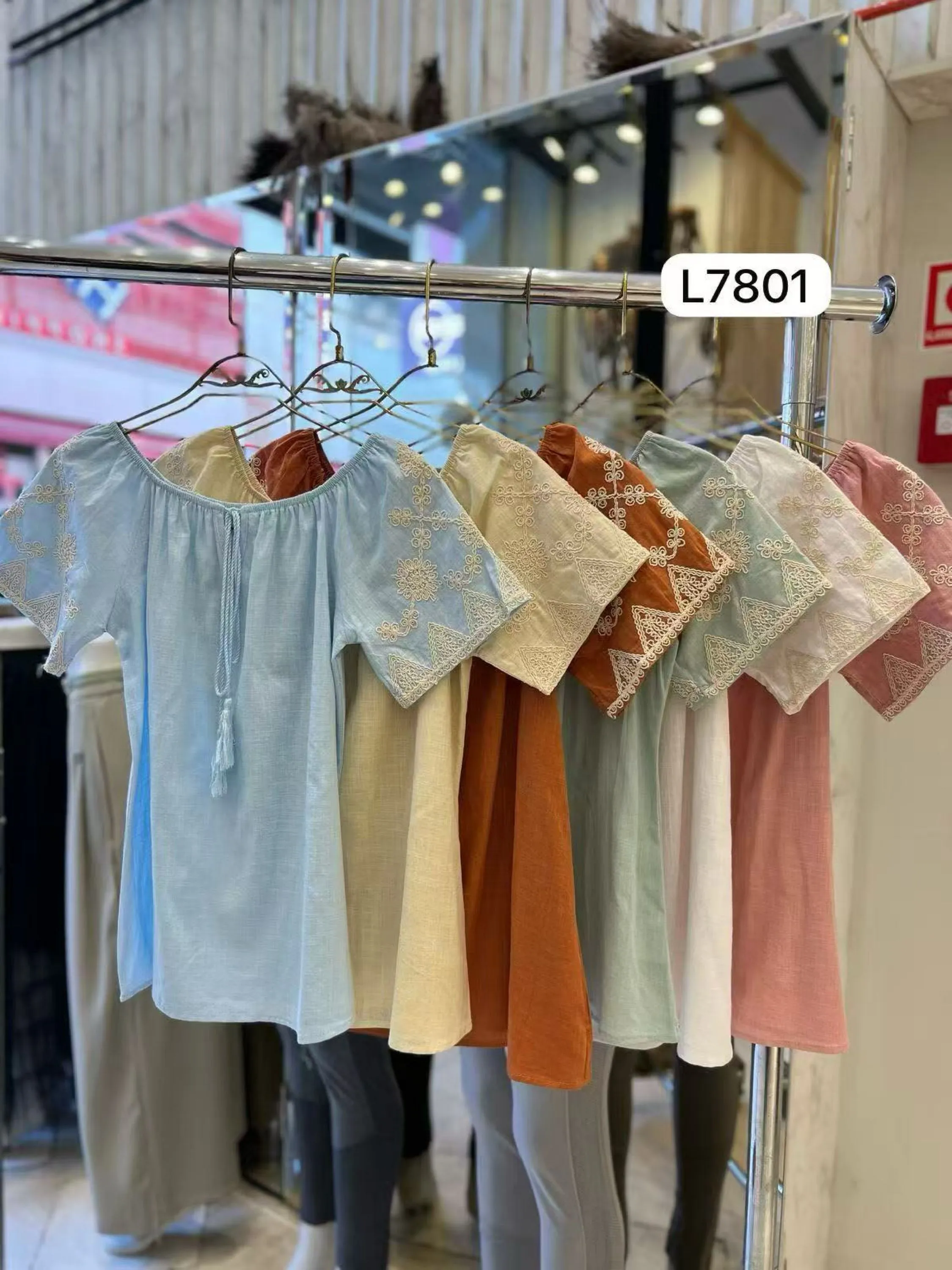 Blusa manga bordada feminina  Enzo
