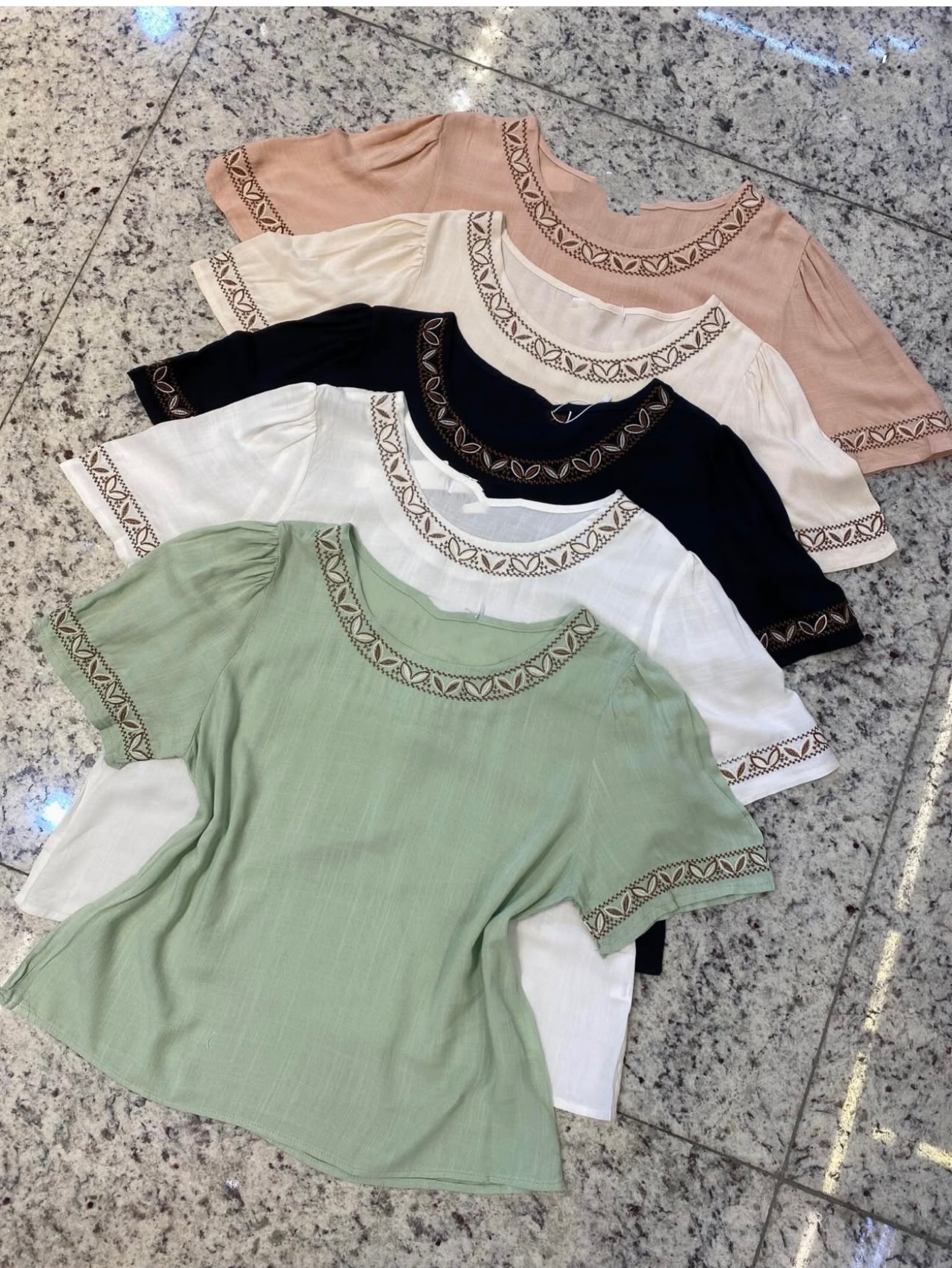 Blusa manga curta feminina   Enzo