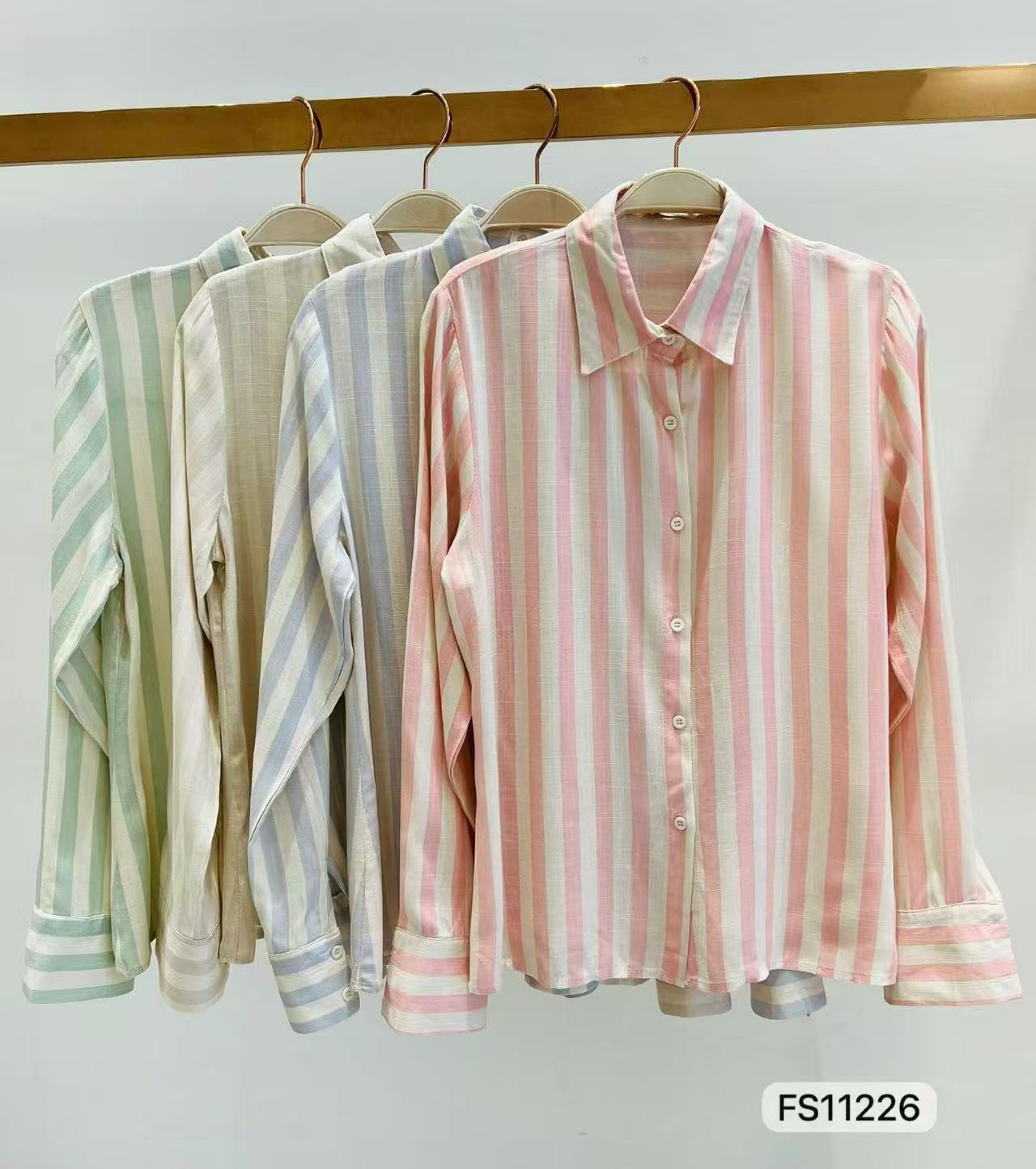 camisa listrada manga longa feminina Enzo