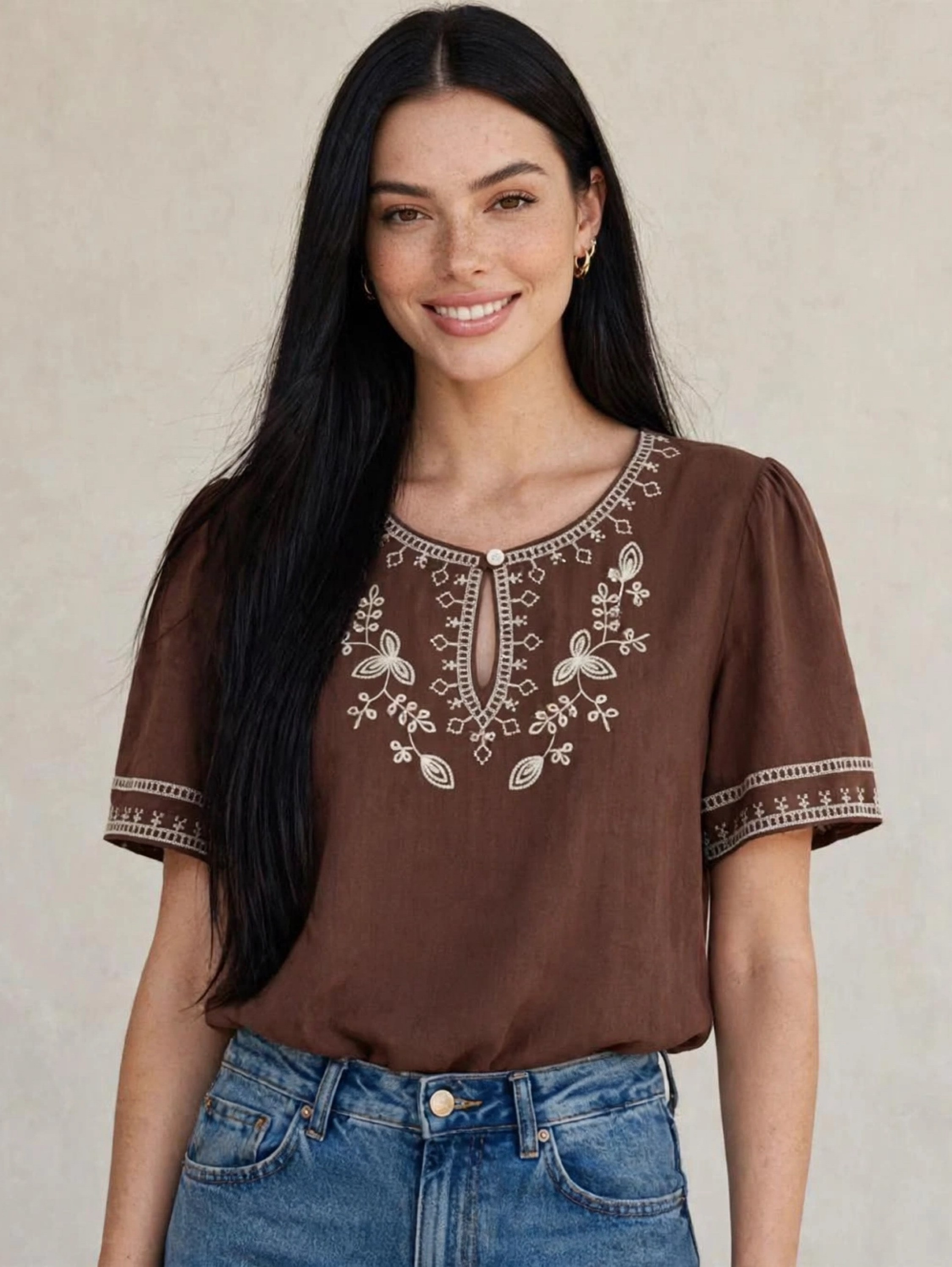 Blusa manga curta feminina    Enzo