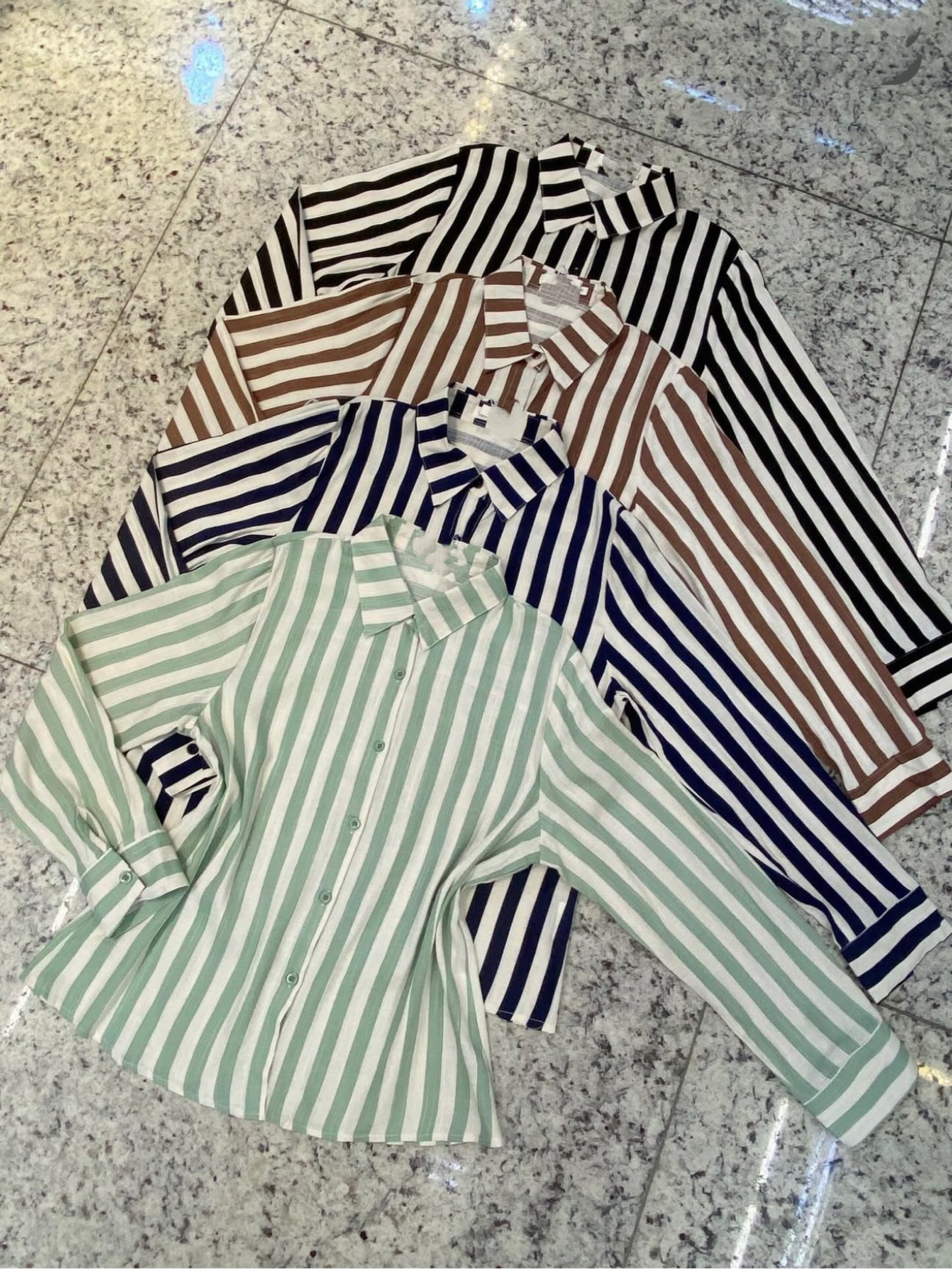 camisa listrada feminina   Enzo