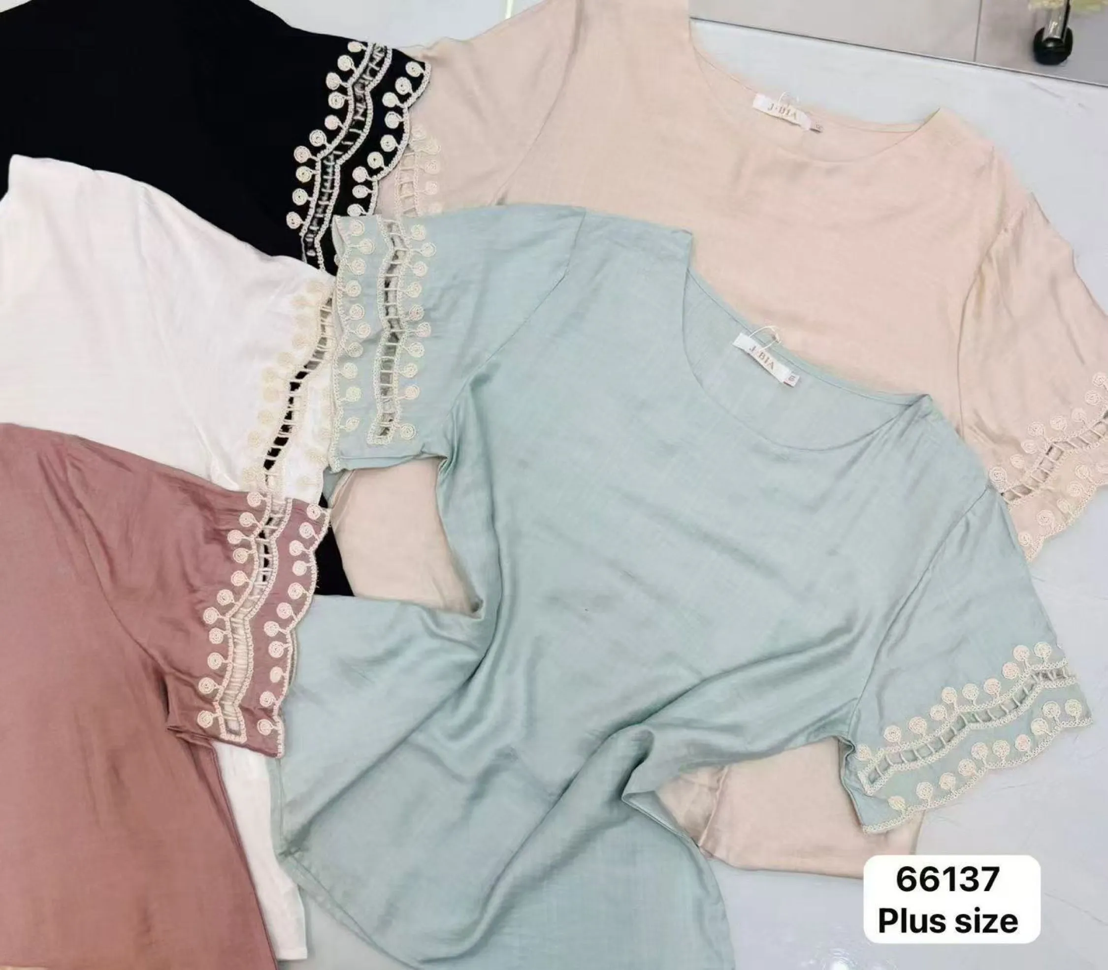 Blusa manga bordada feminina Enzo