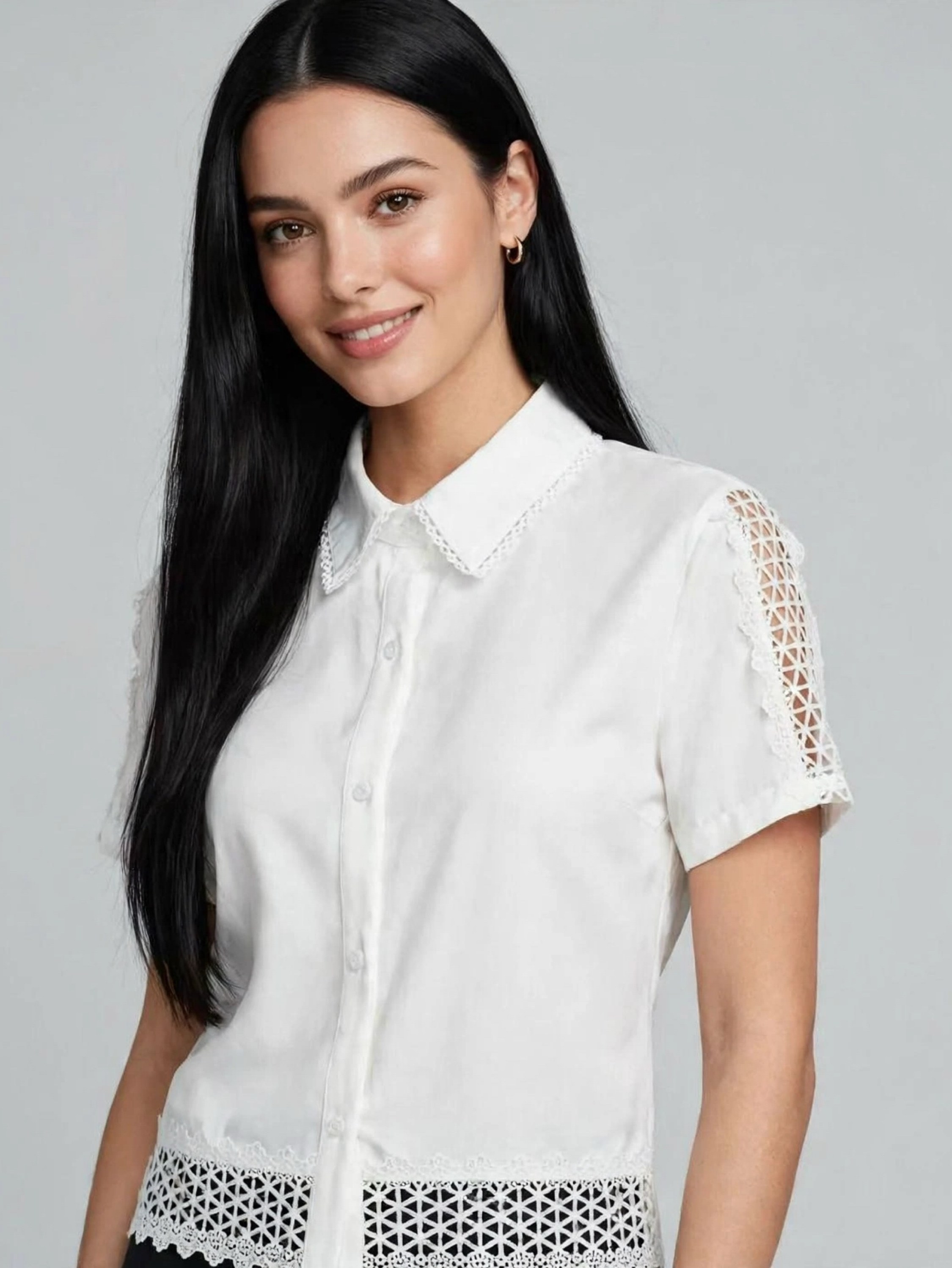 Blusa cropped com elástico feminina    Enzo