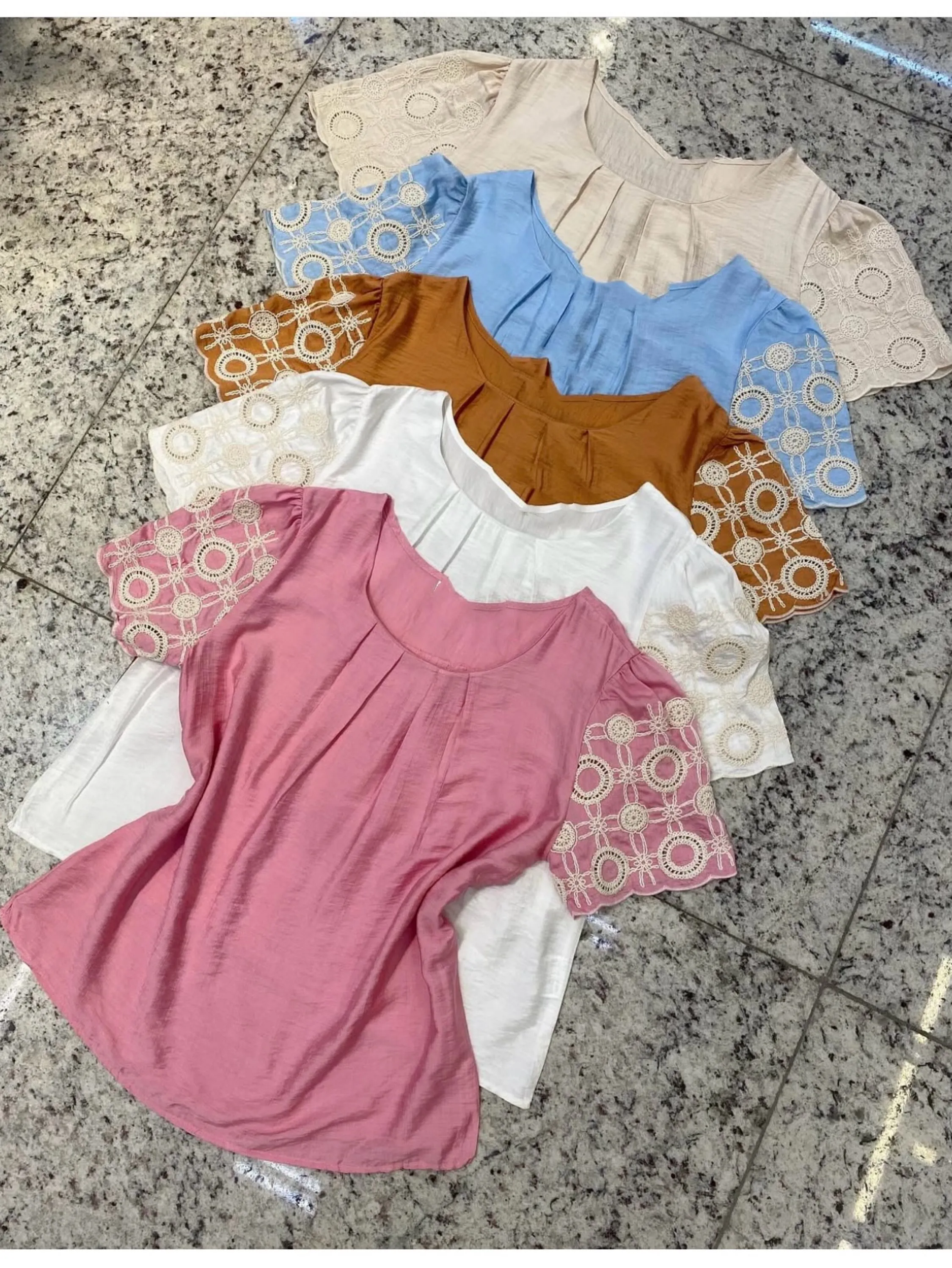 Blusa manga bordada feminina   Enzo