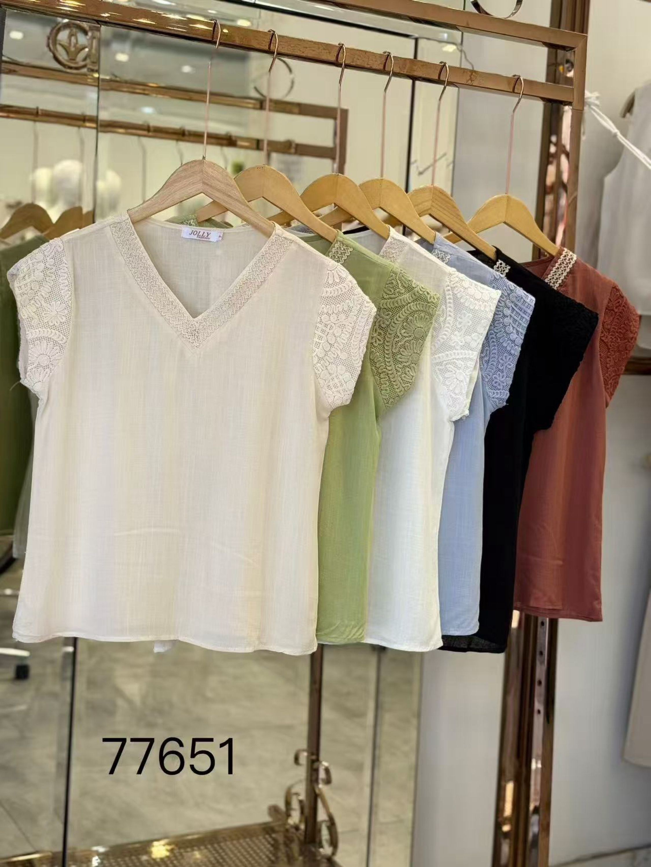 Blusa manga com bordado feminina Enzo