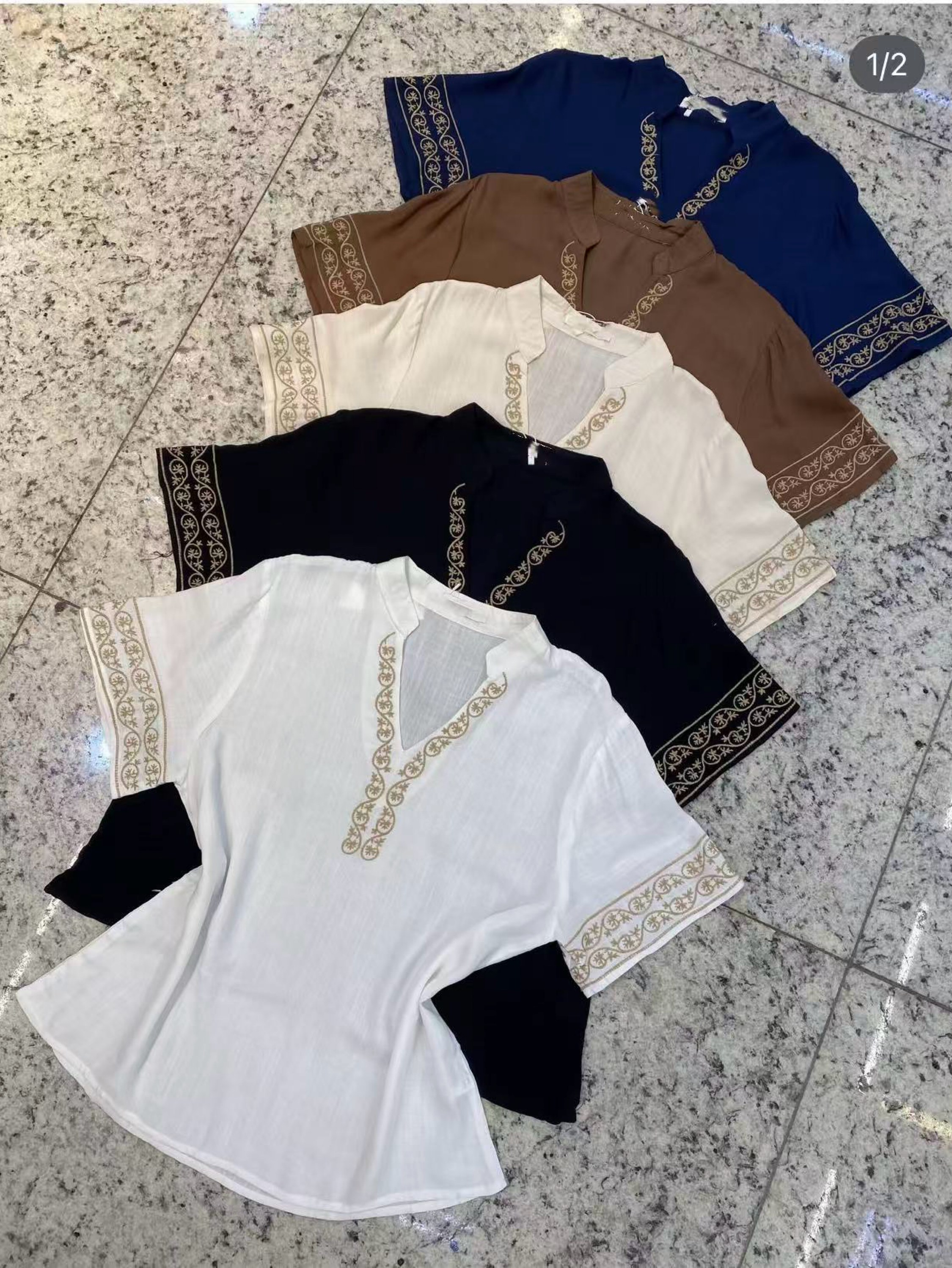 Blusa com bordado feminina    Enzo