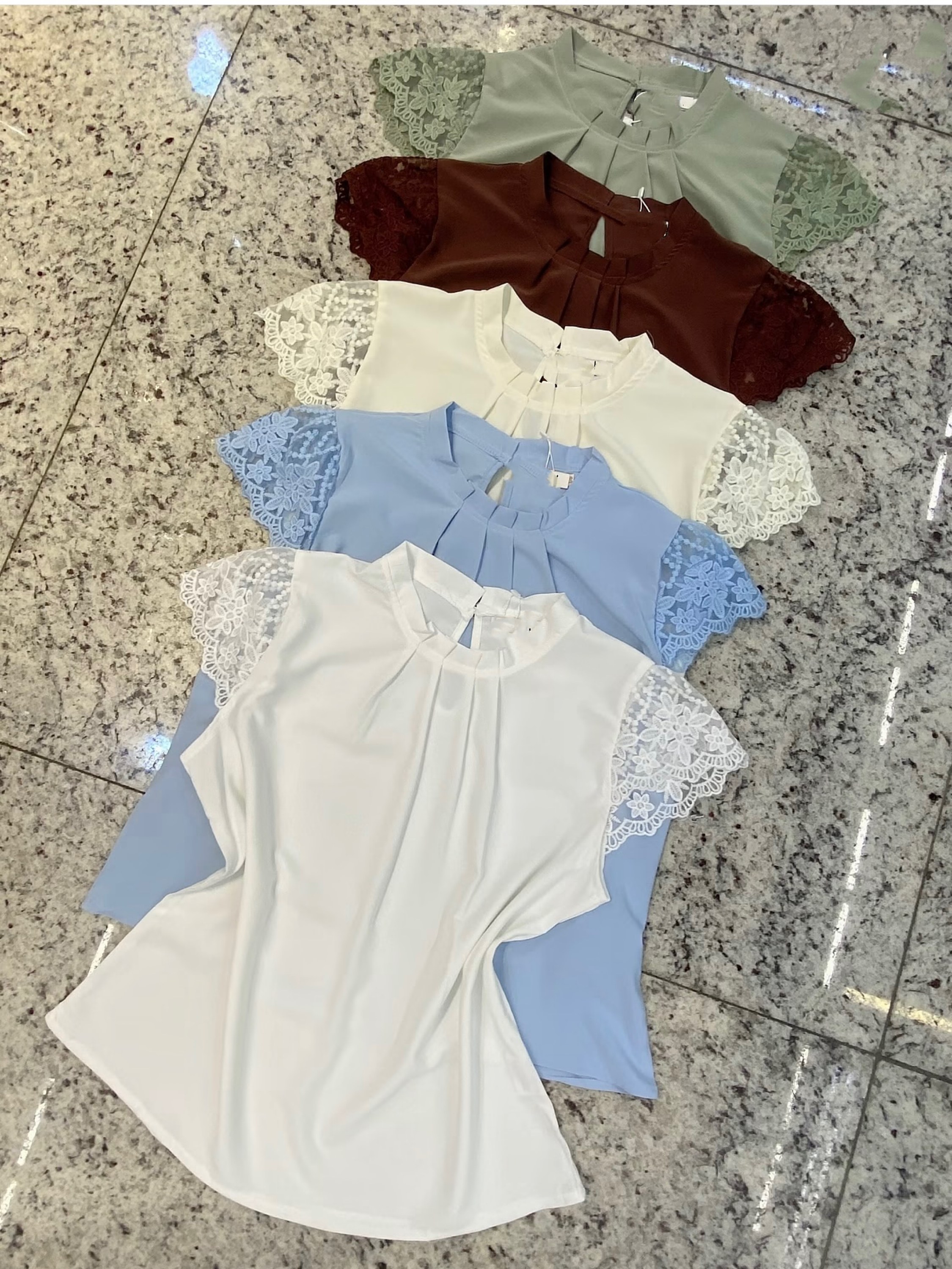 Blusa manga com bordado feminina    Enzo