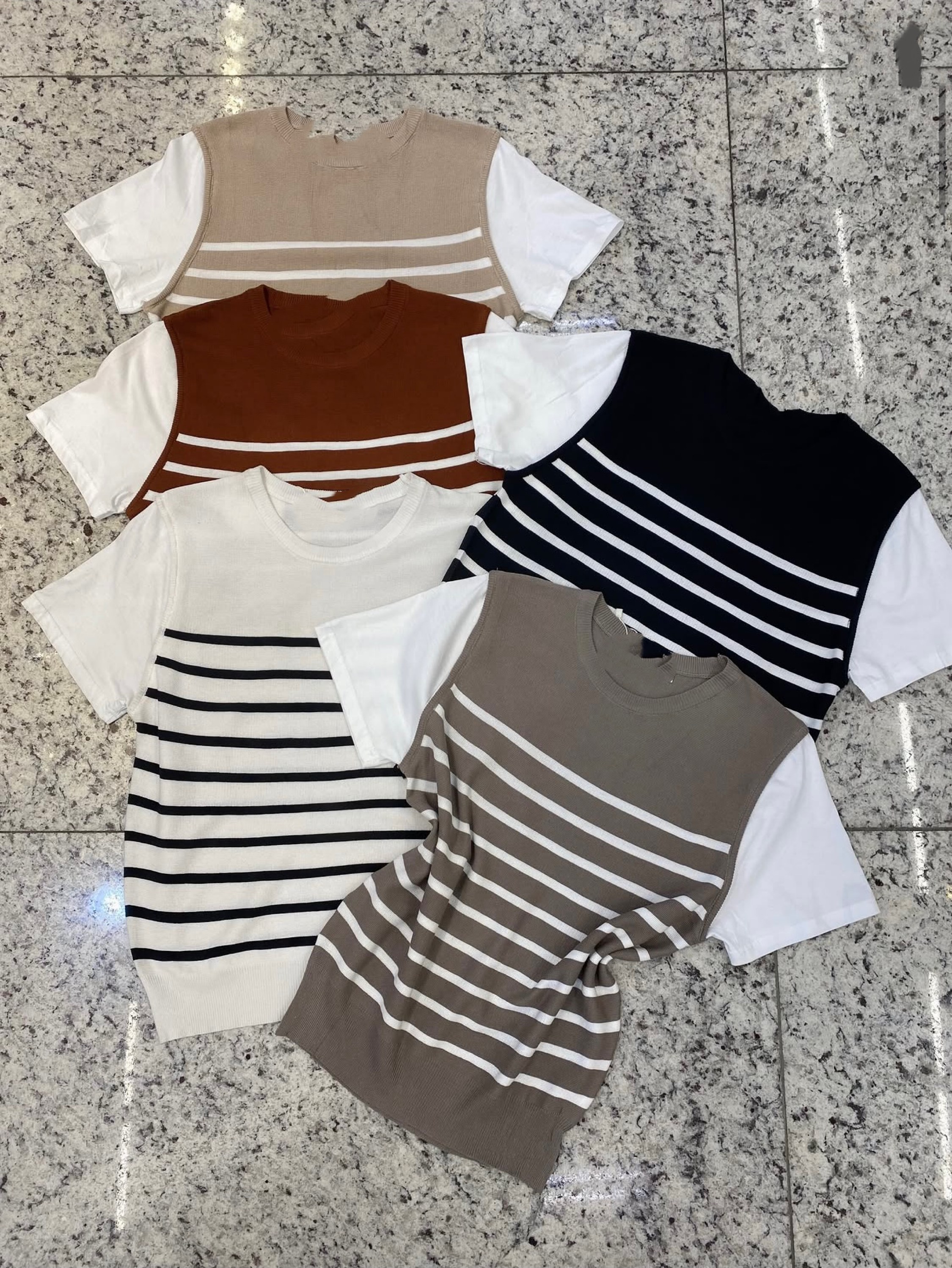 Blusa manga curta tecido algodão feminina    Enzo