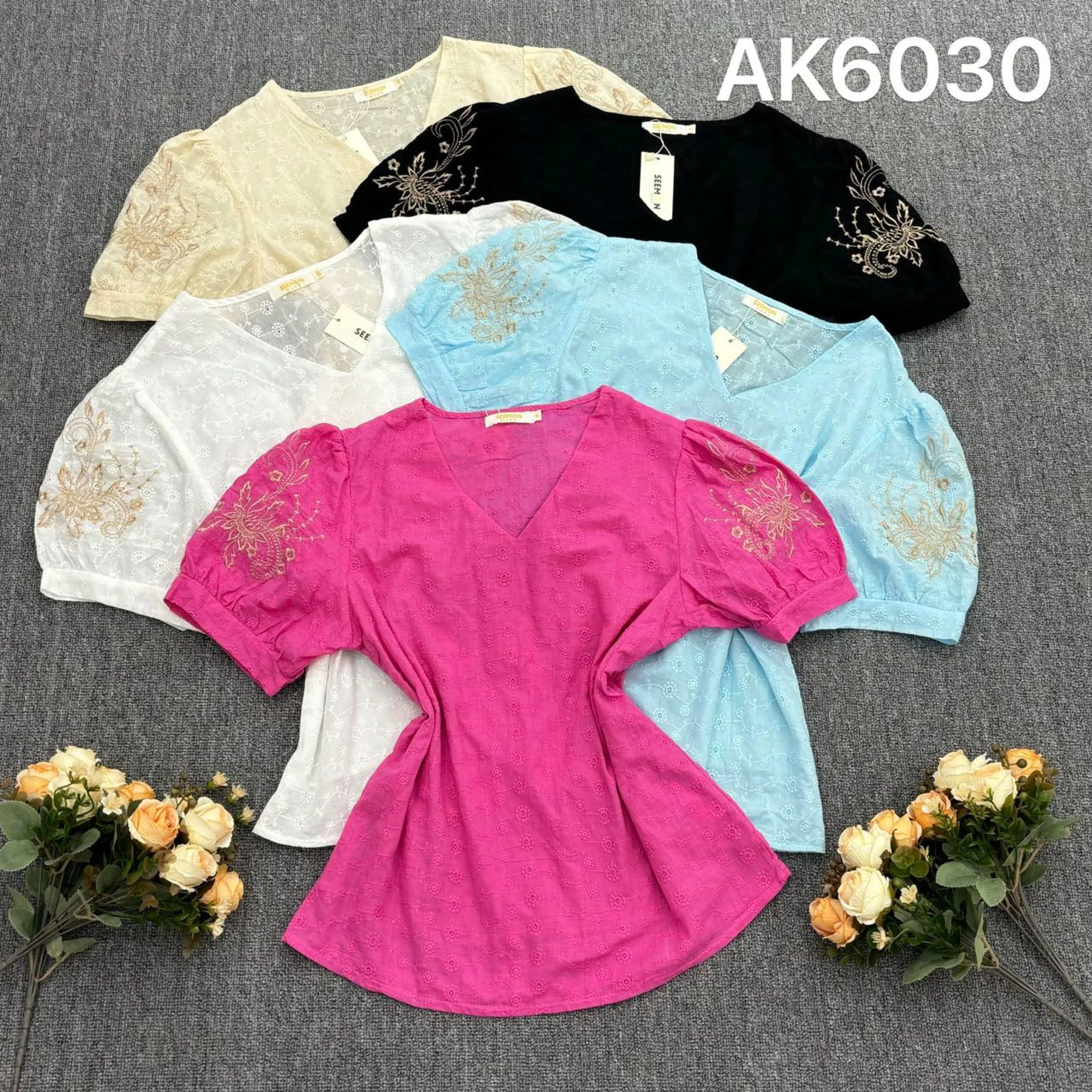 Blusa manga bordado importar   Enzo