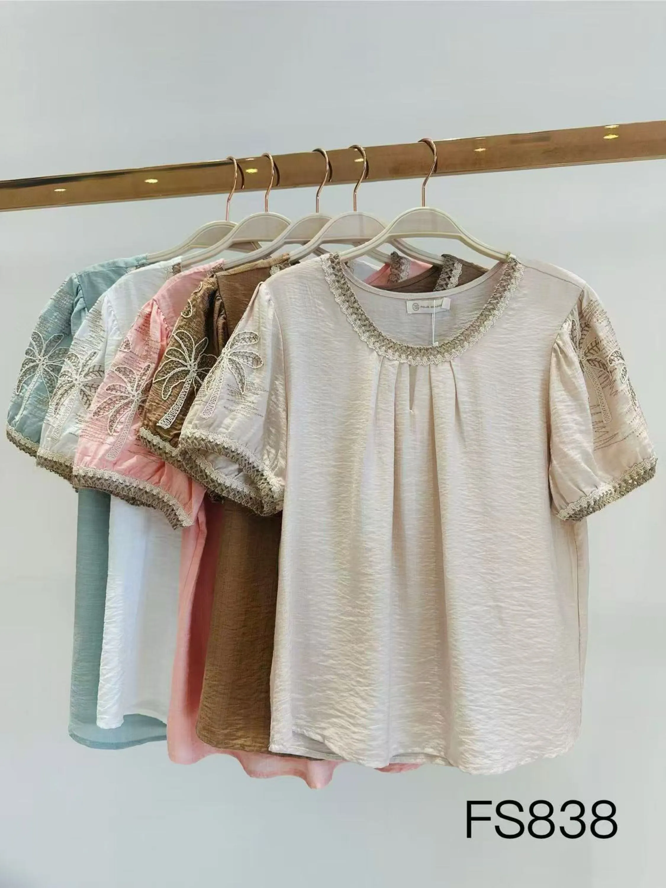Blusa manga bordada feminina   Enzo