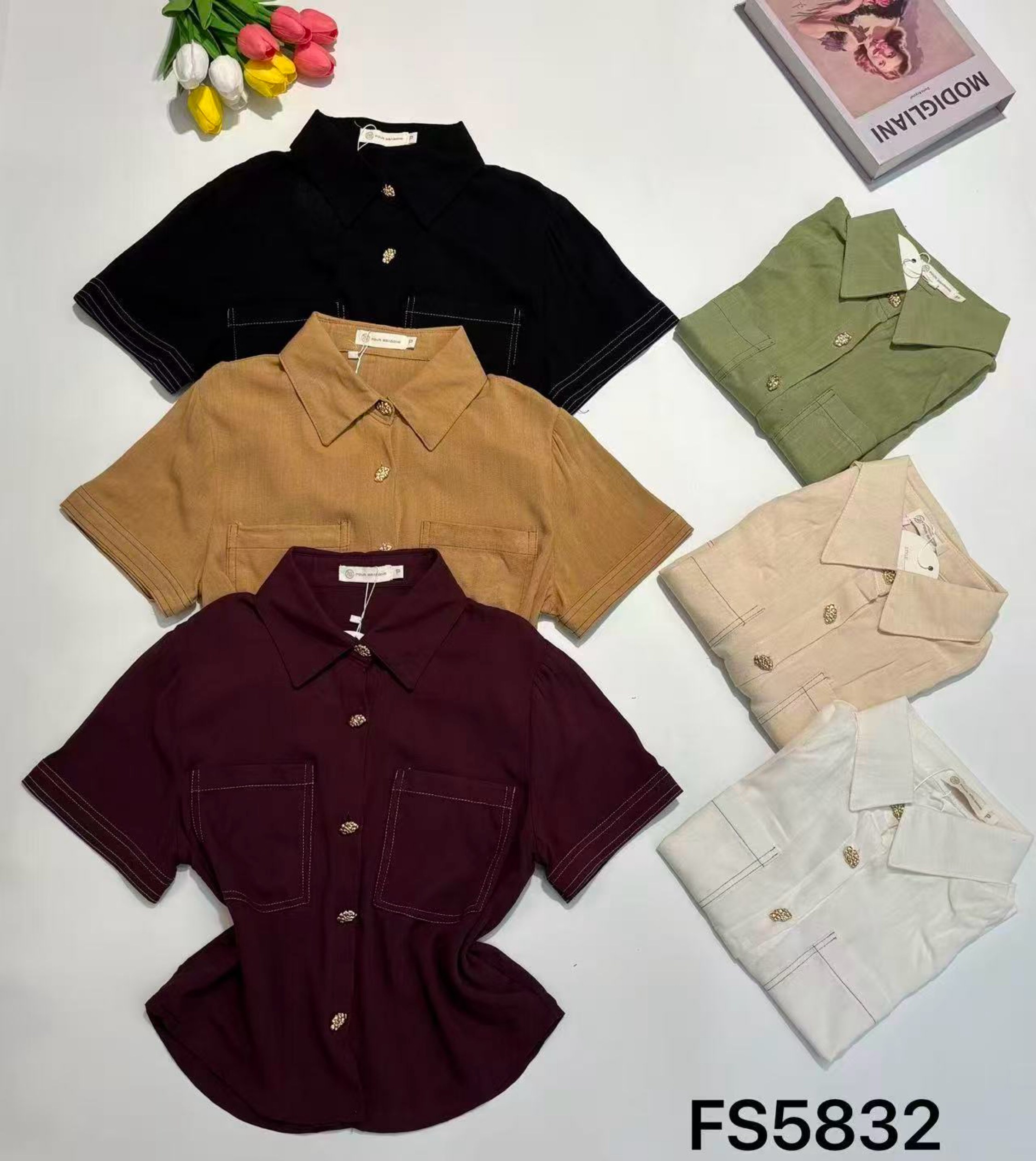 Camisa manga curta feminina    Enzo
