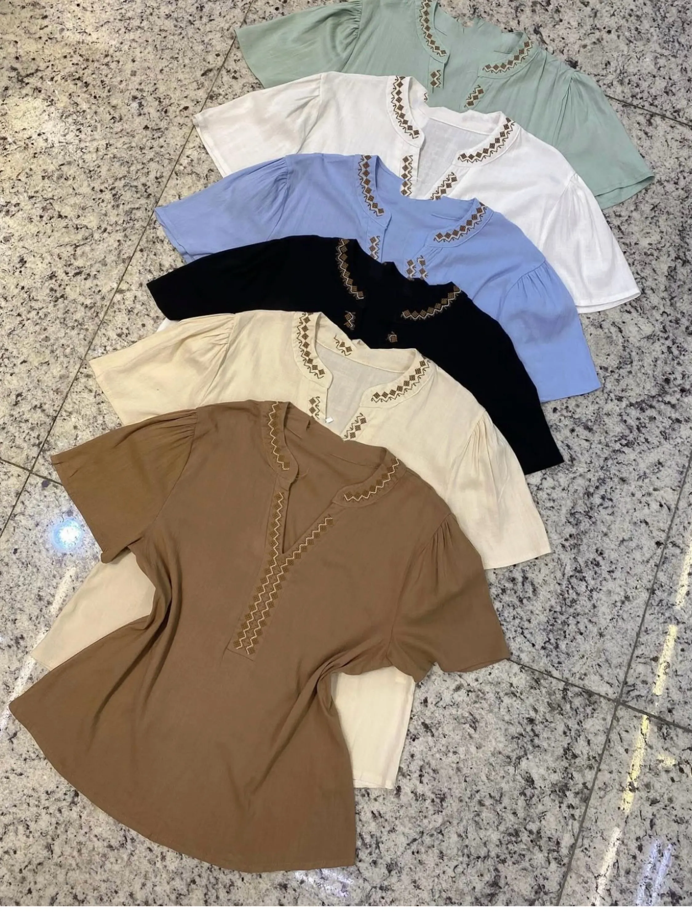 Blusa manga curta feminina Enzo