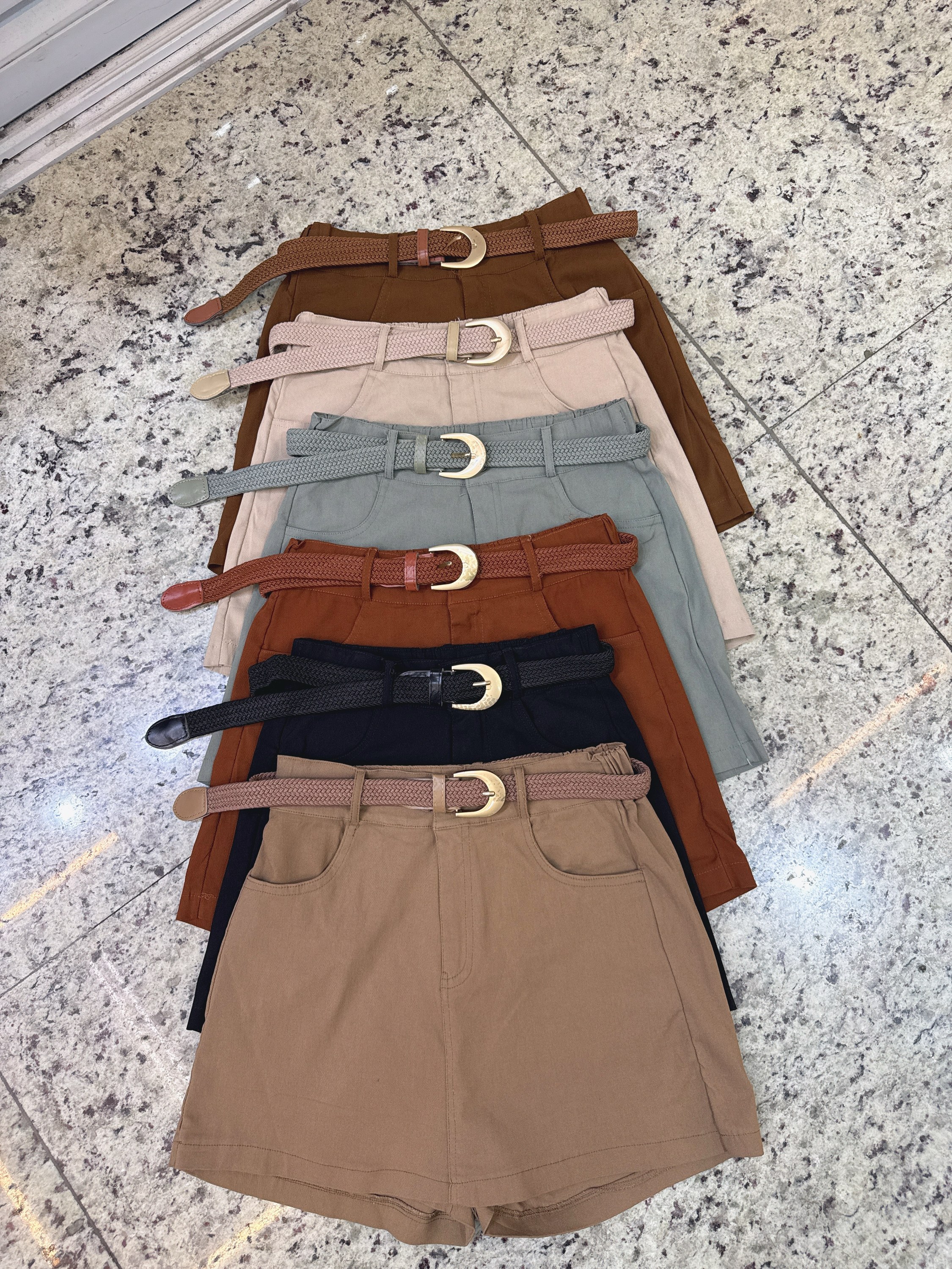 Short saia com elástico feminina    Enzo