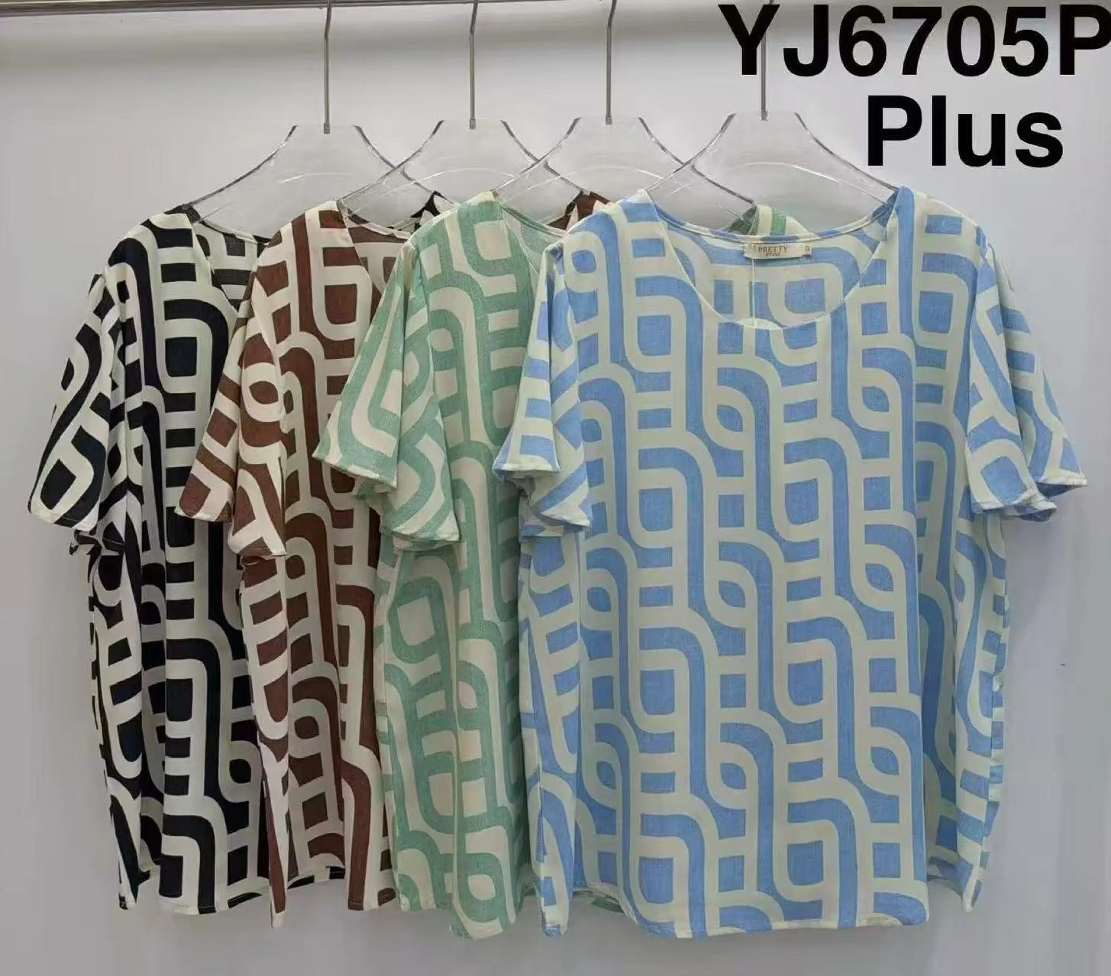 Blusa tecido poliéster g1 g2 g3   Enzo