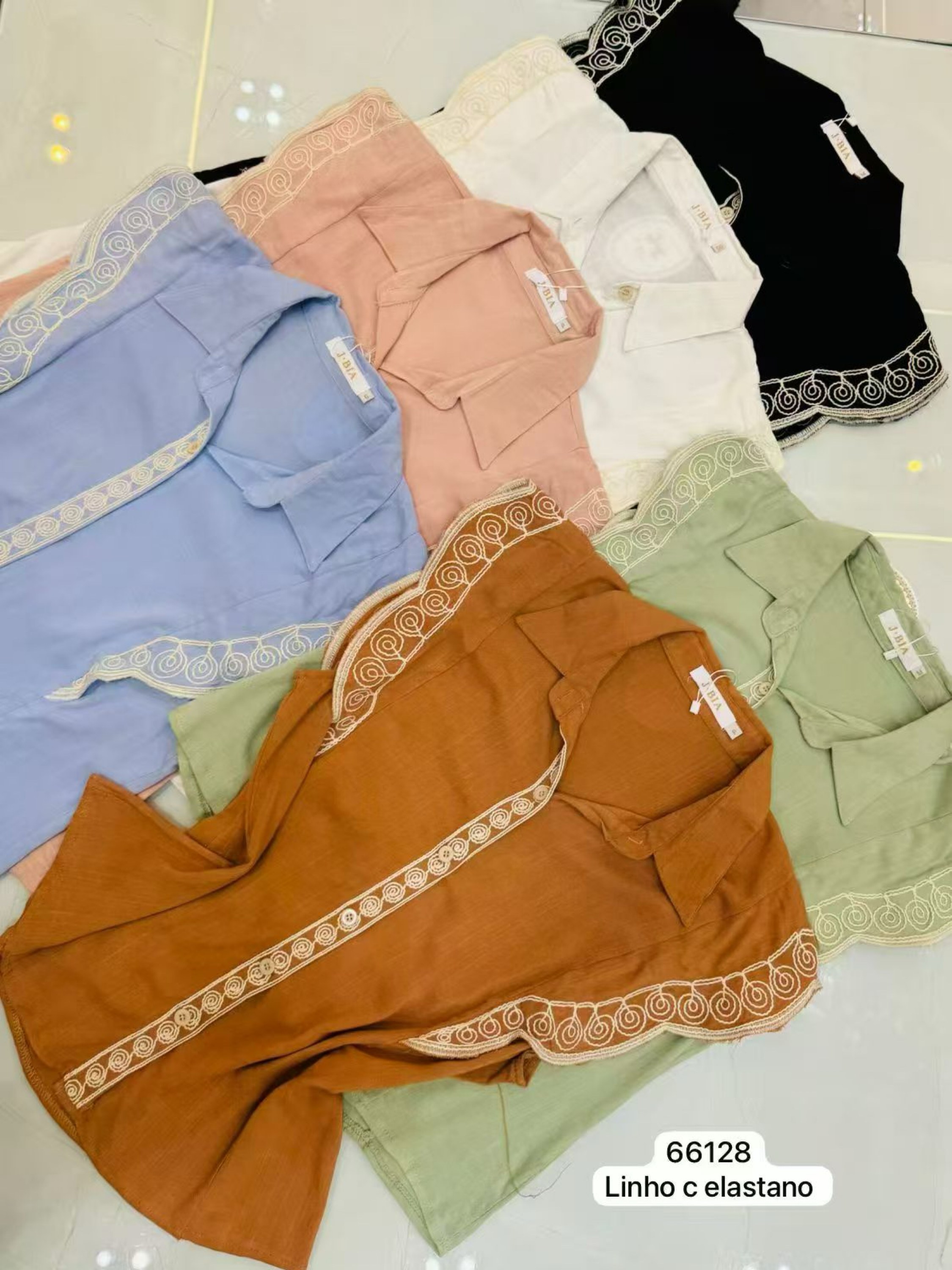 Camisa com bordado feminina Enzo
