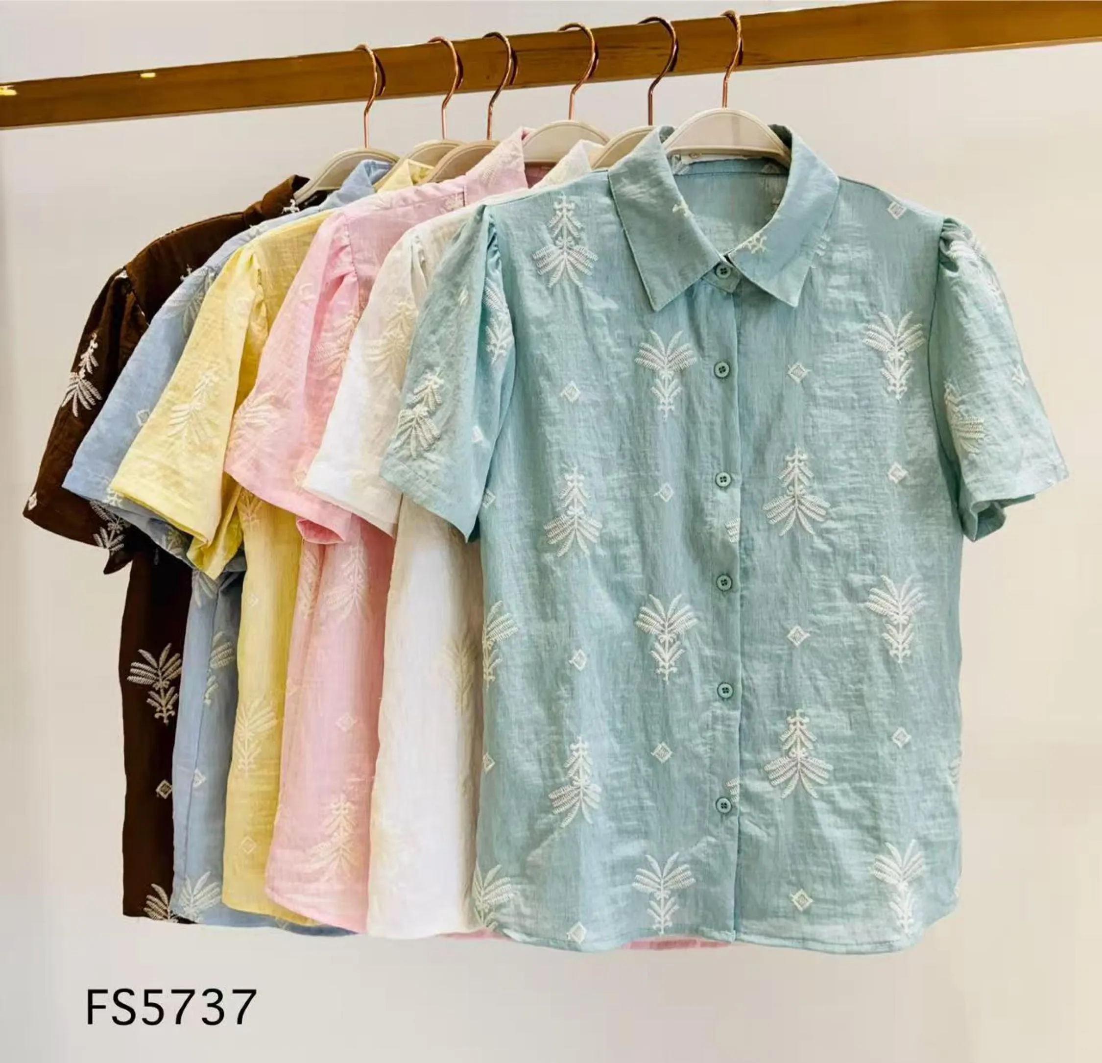 Camisa com bordado feminina   Enzo