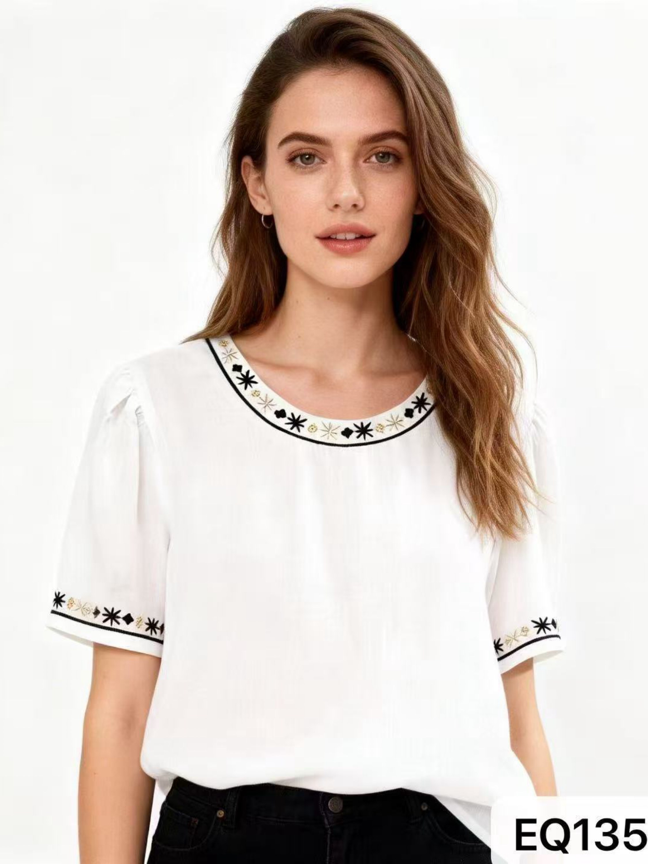 Blusa com bordado feminina    Enzo