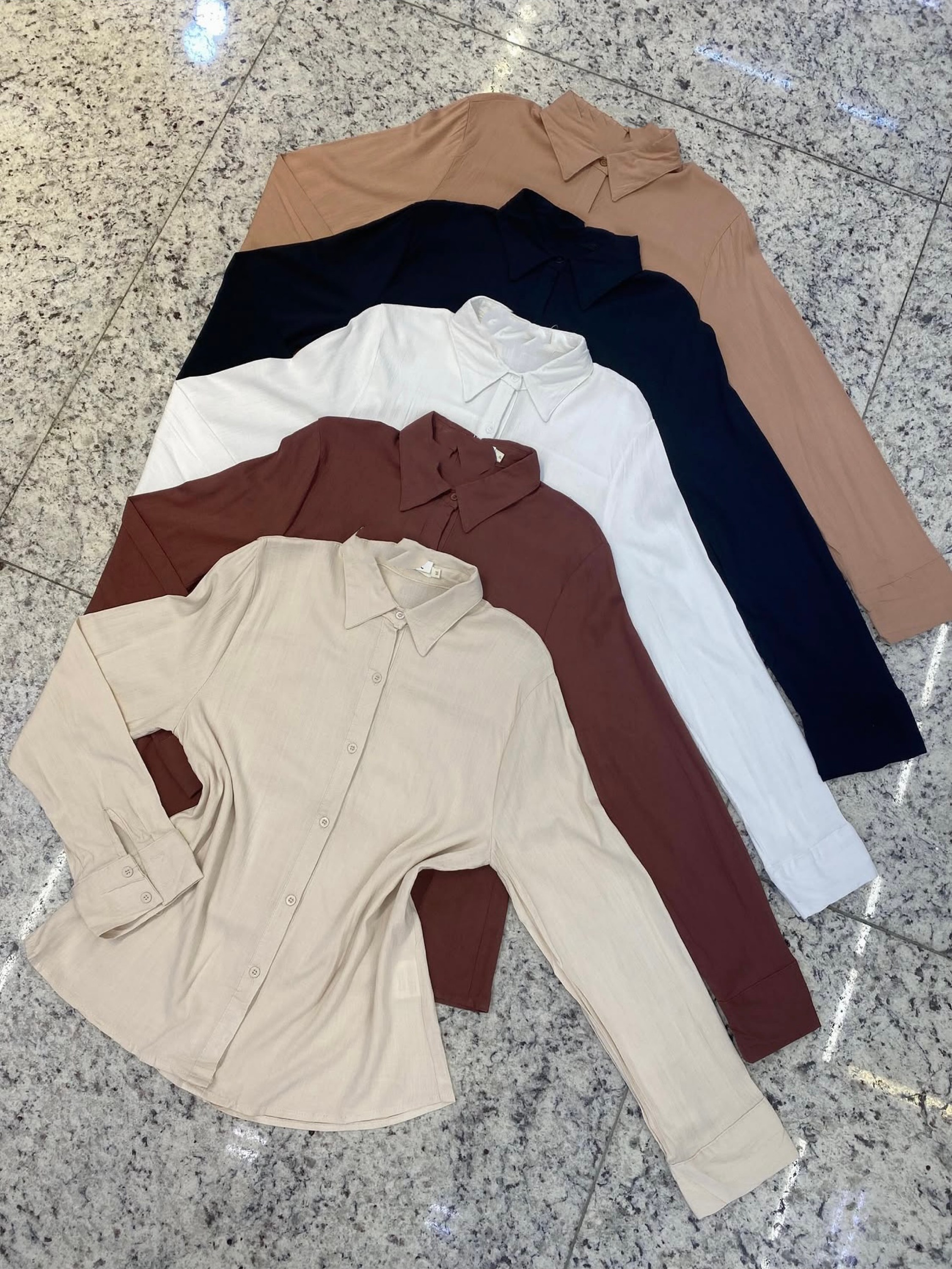 Camisa manga longa com elástico feminina    Enzo