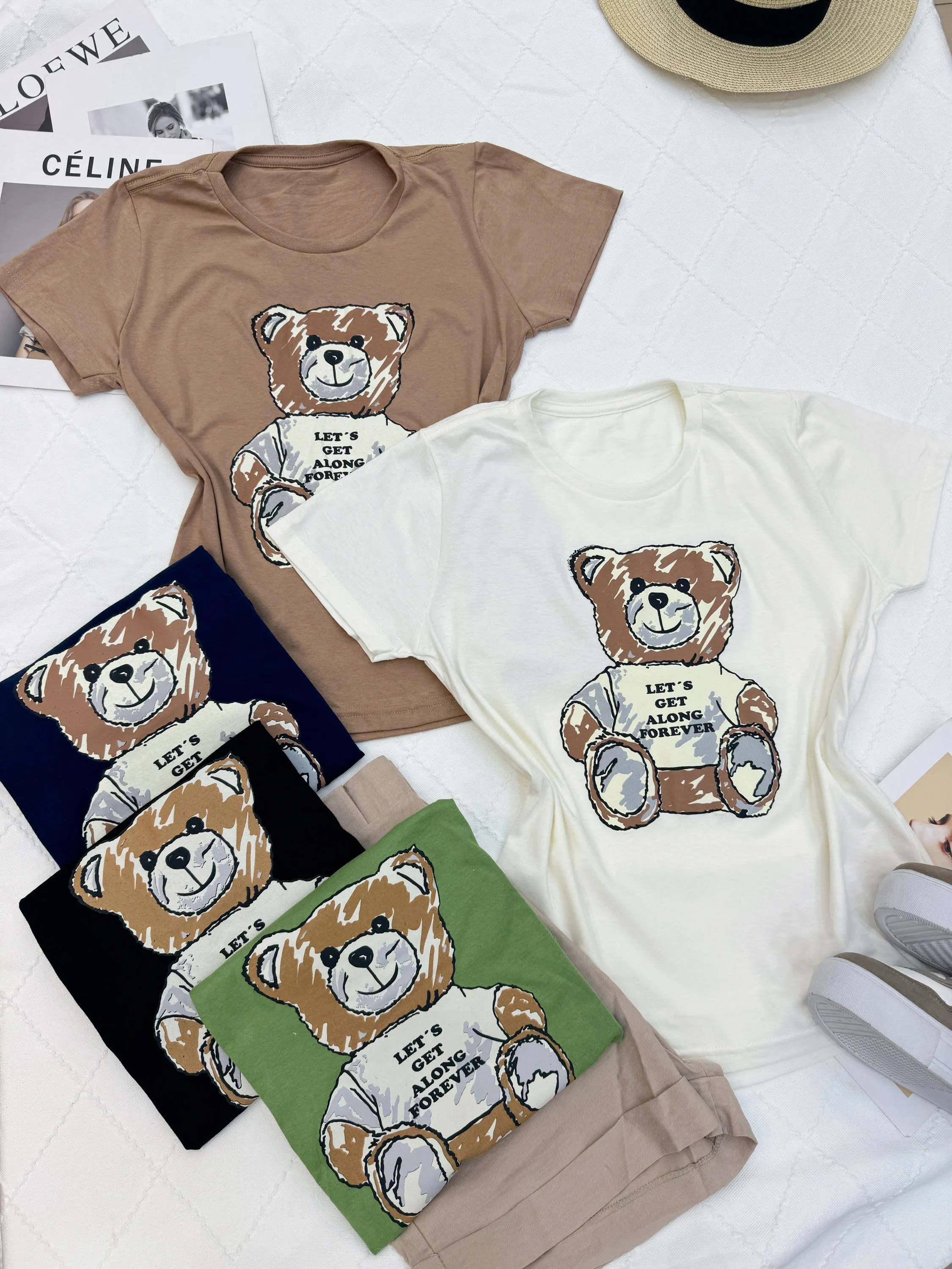 T-shirts camiseta gola ribana 100% algodão