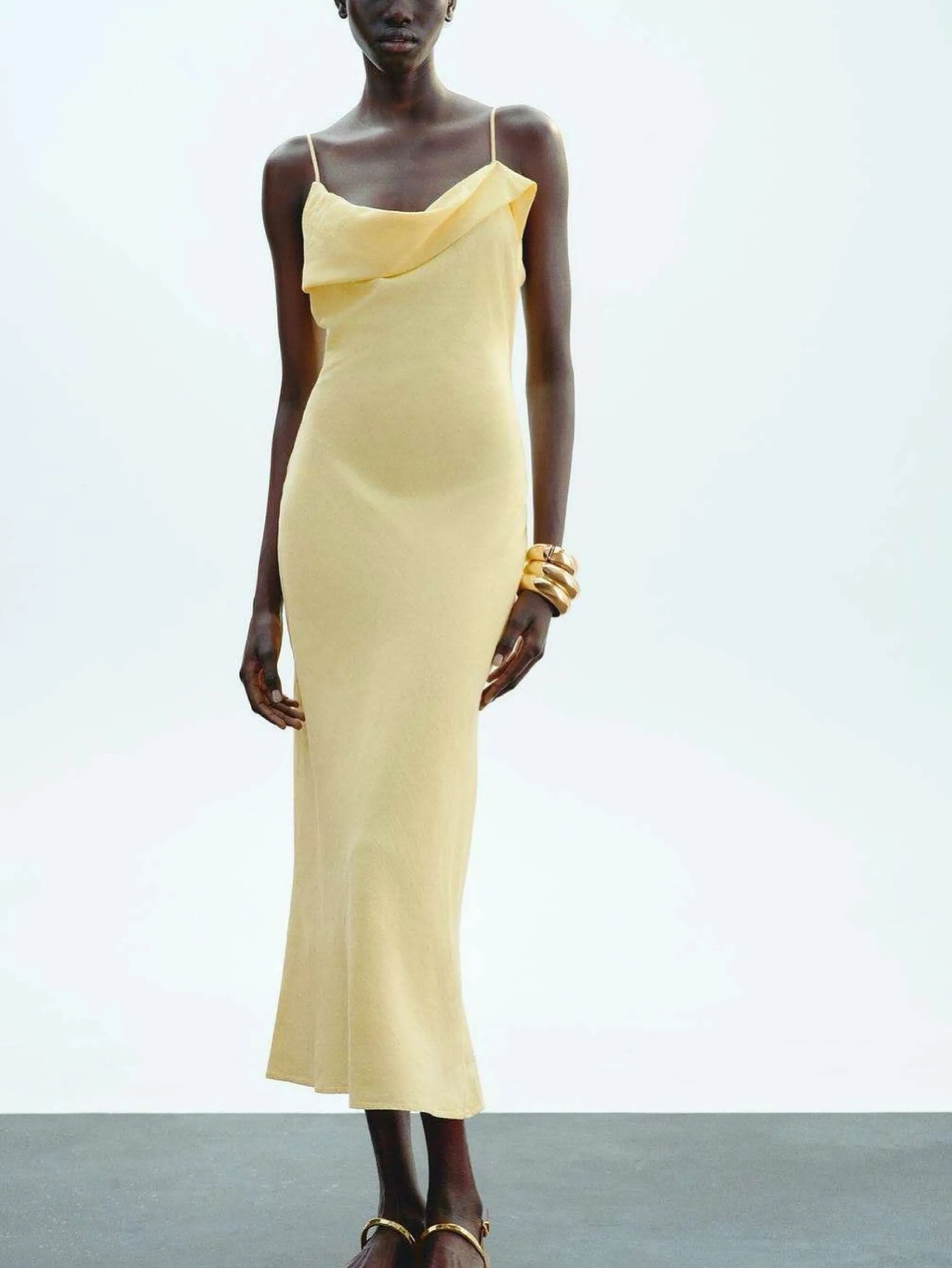 CH090 Vestido tecido marrant