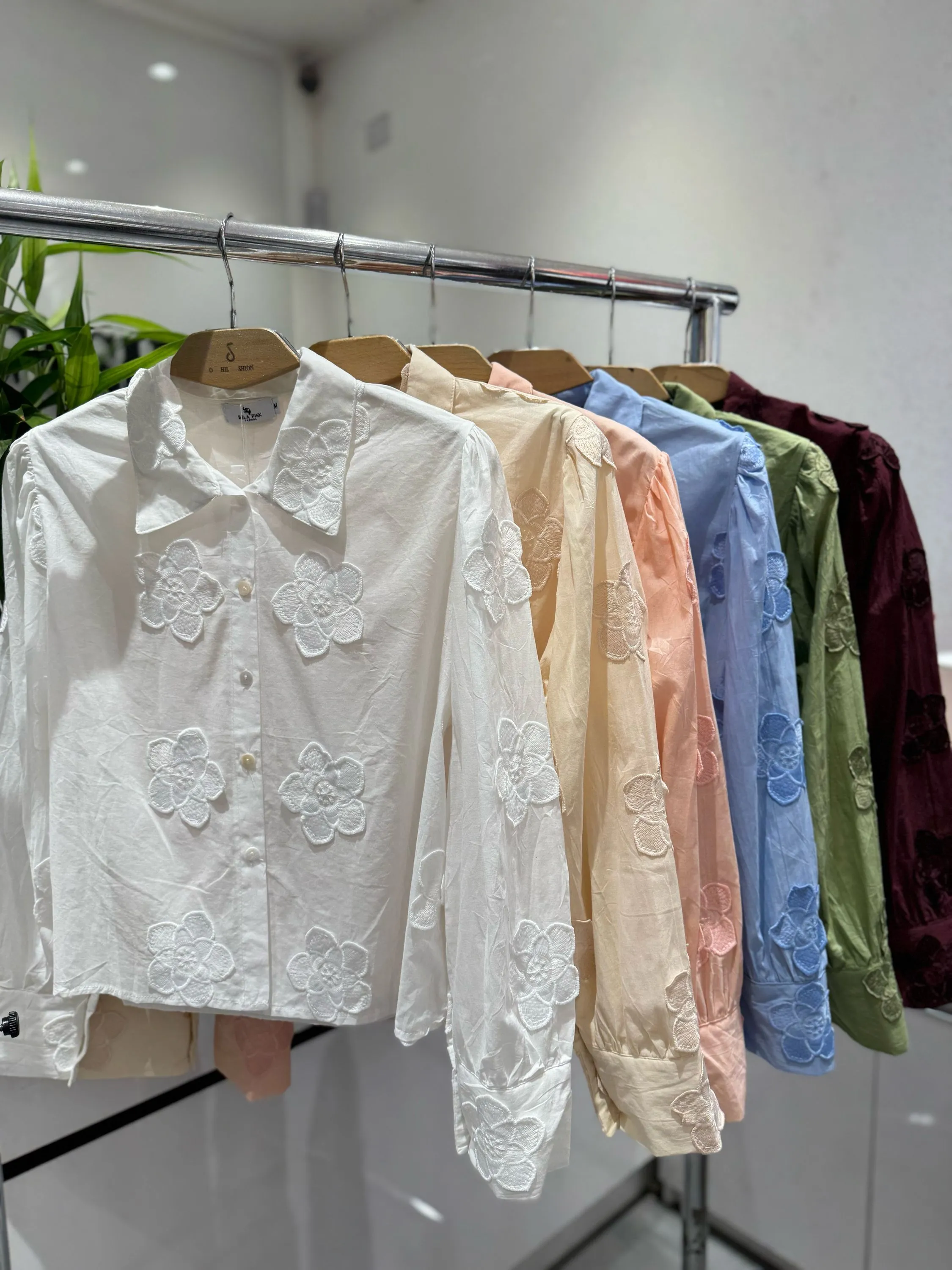 Novidades de camisas linho com 3D flor 🌺