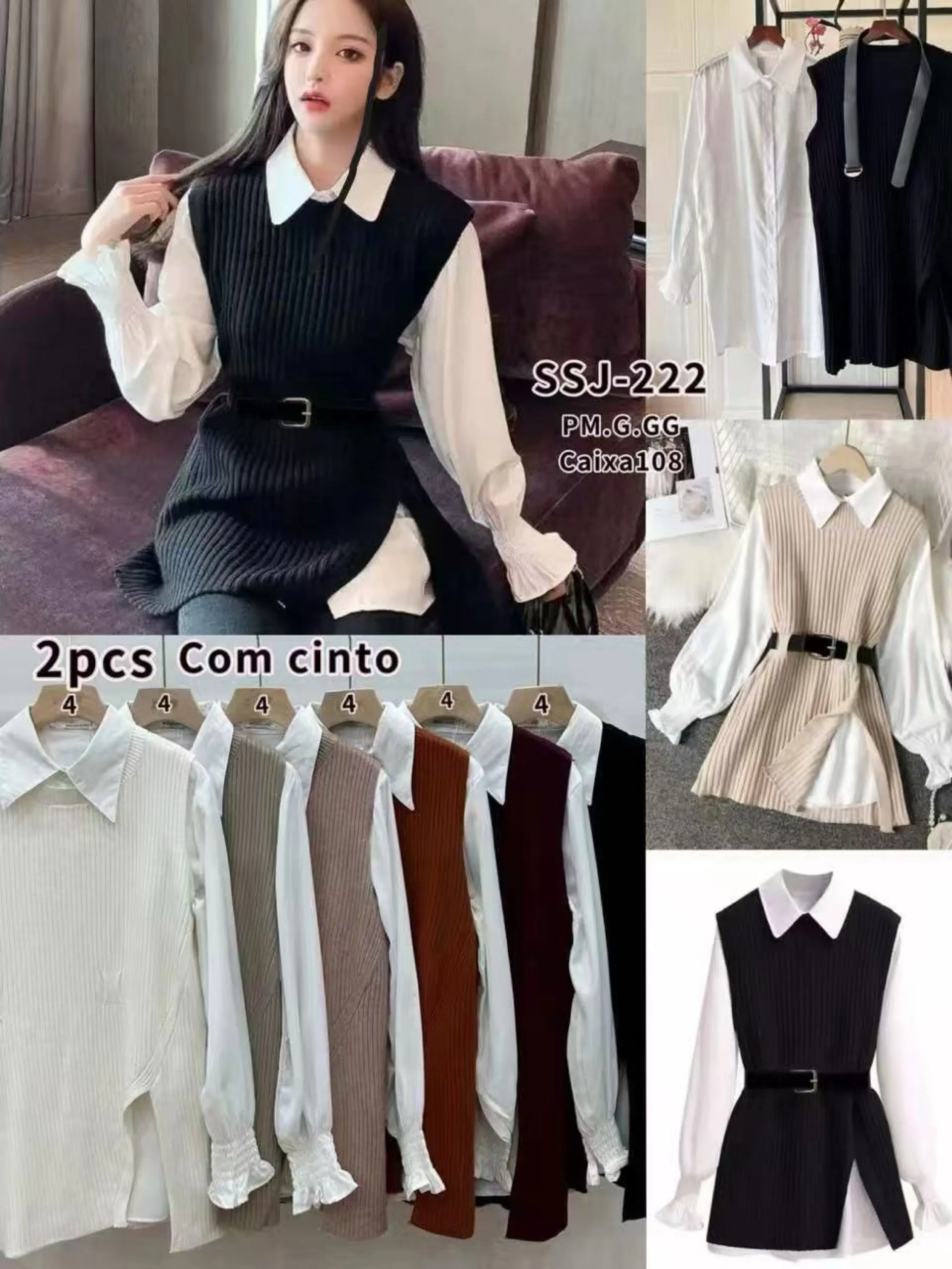 Novas cojudos colete com camisa