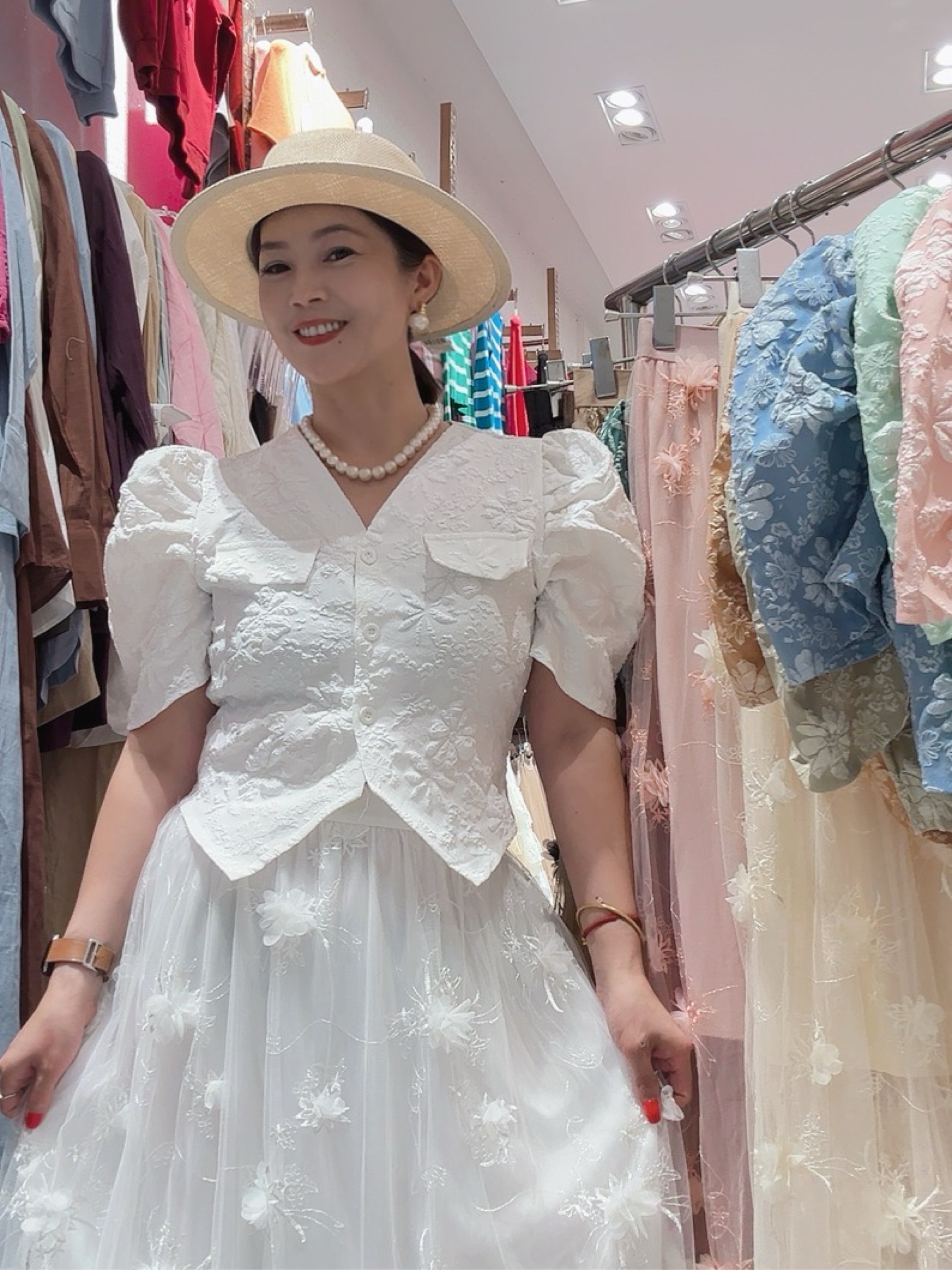 Blusa manga bufante 3D