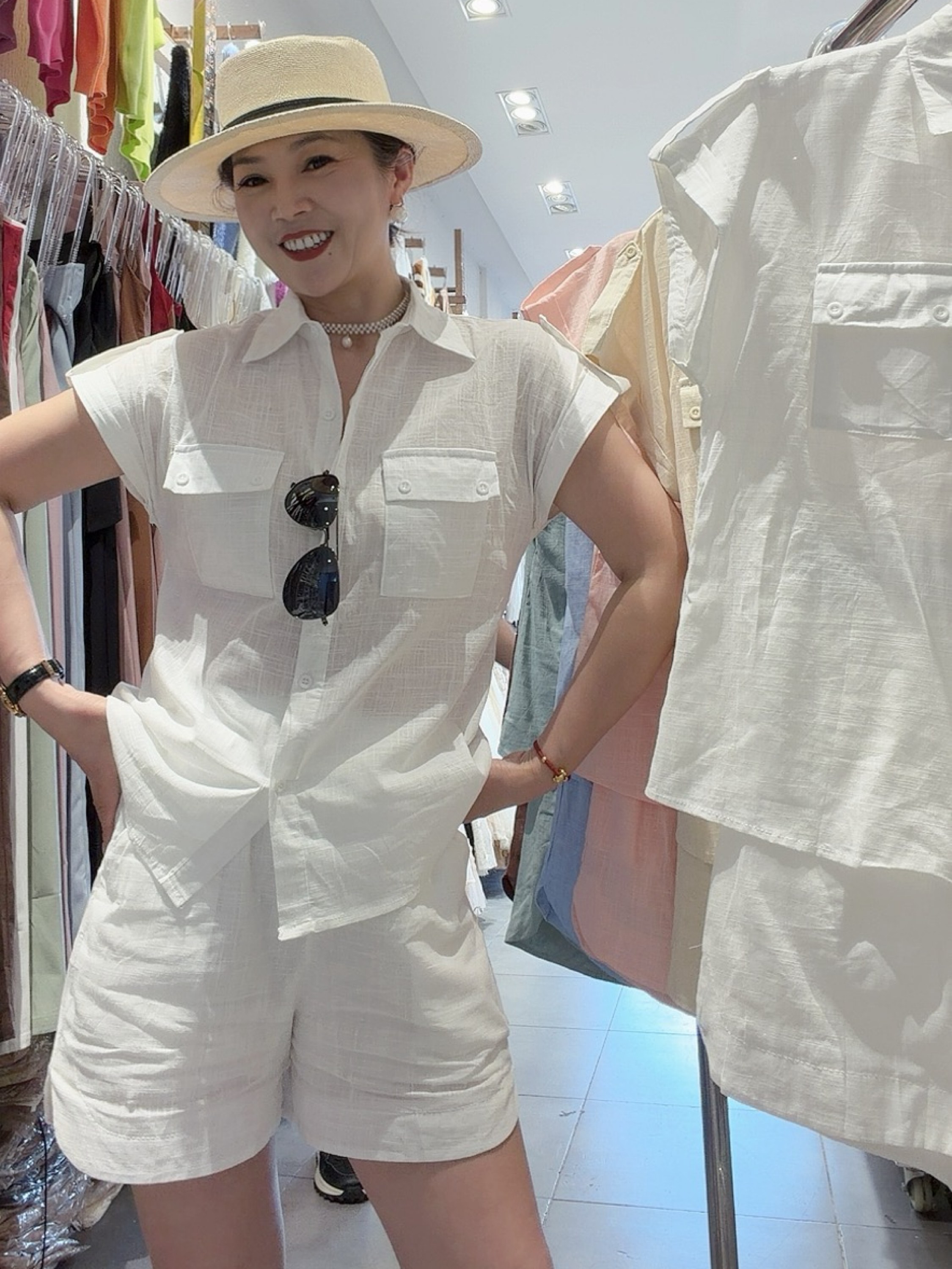 Conjunto Linho Camisa + Shor Leve e Elegante