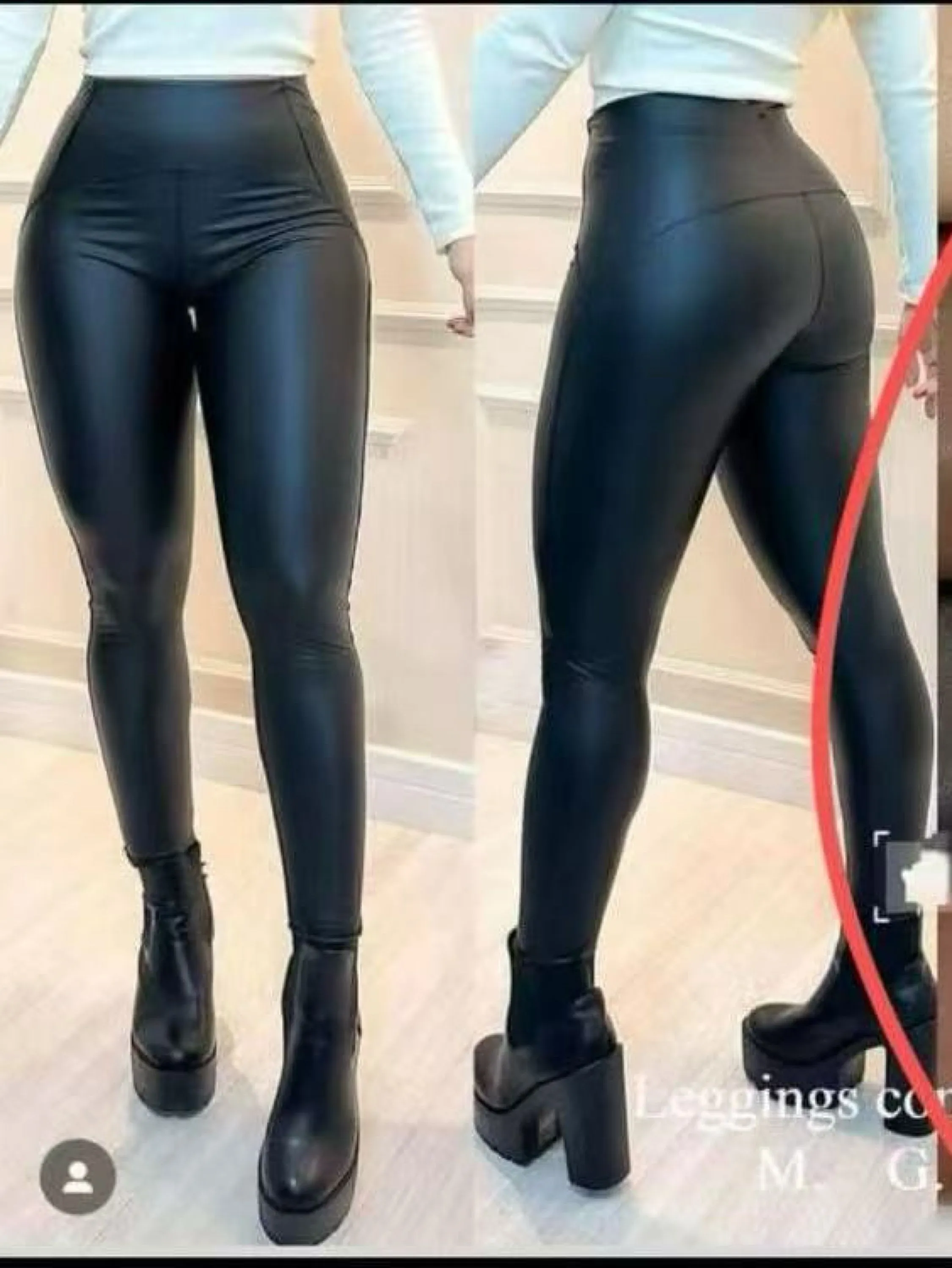 Lançamento de calça legue couro