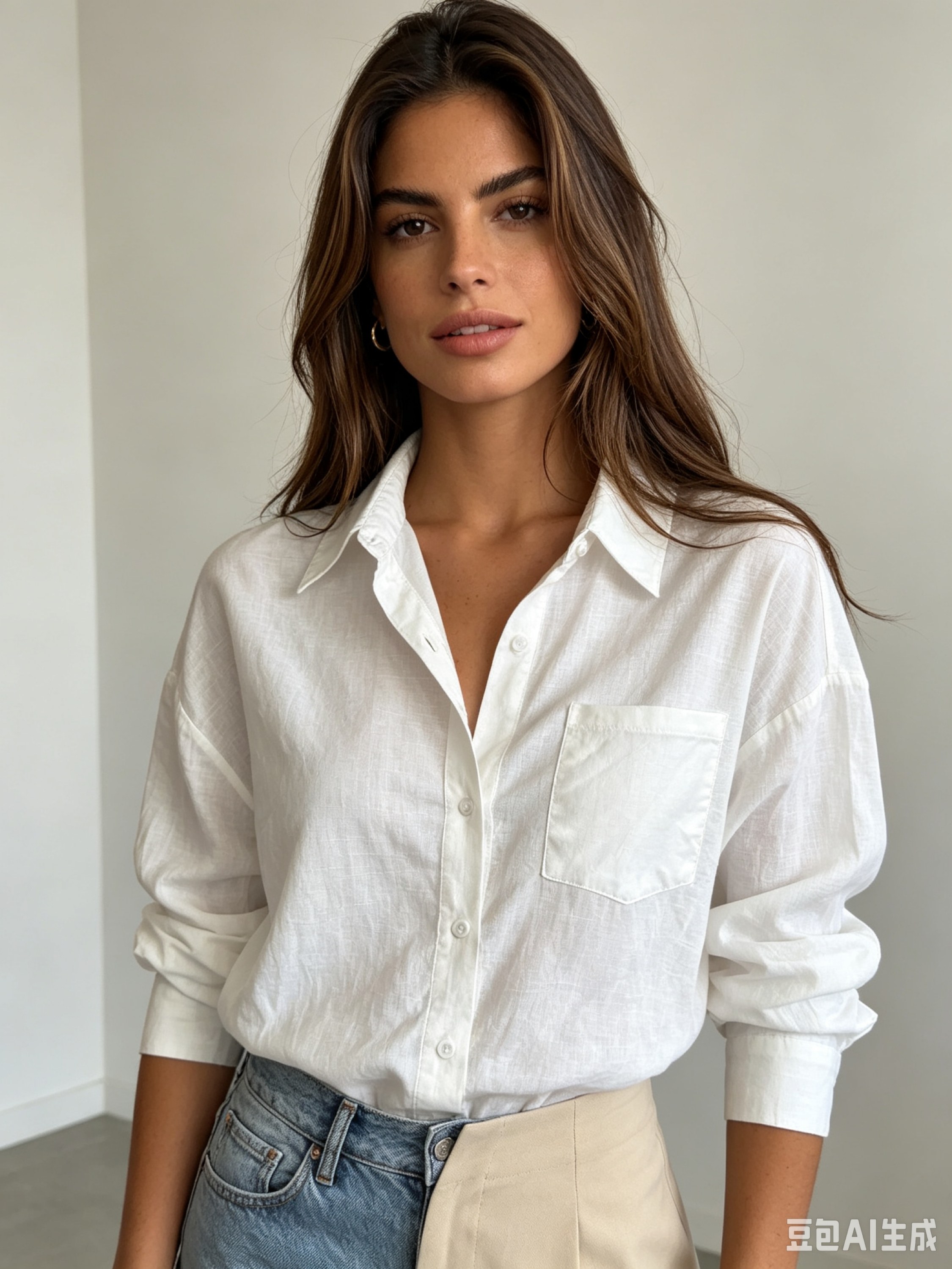 Camisa de linho branca