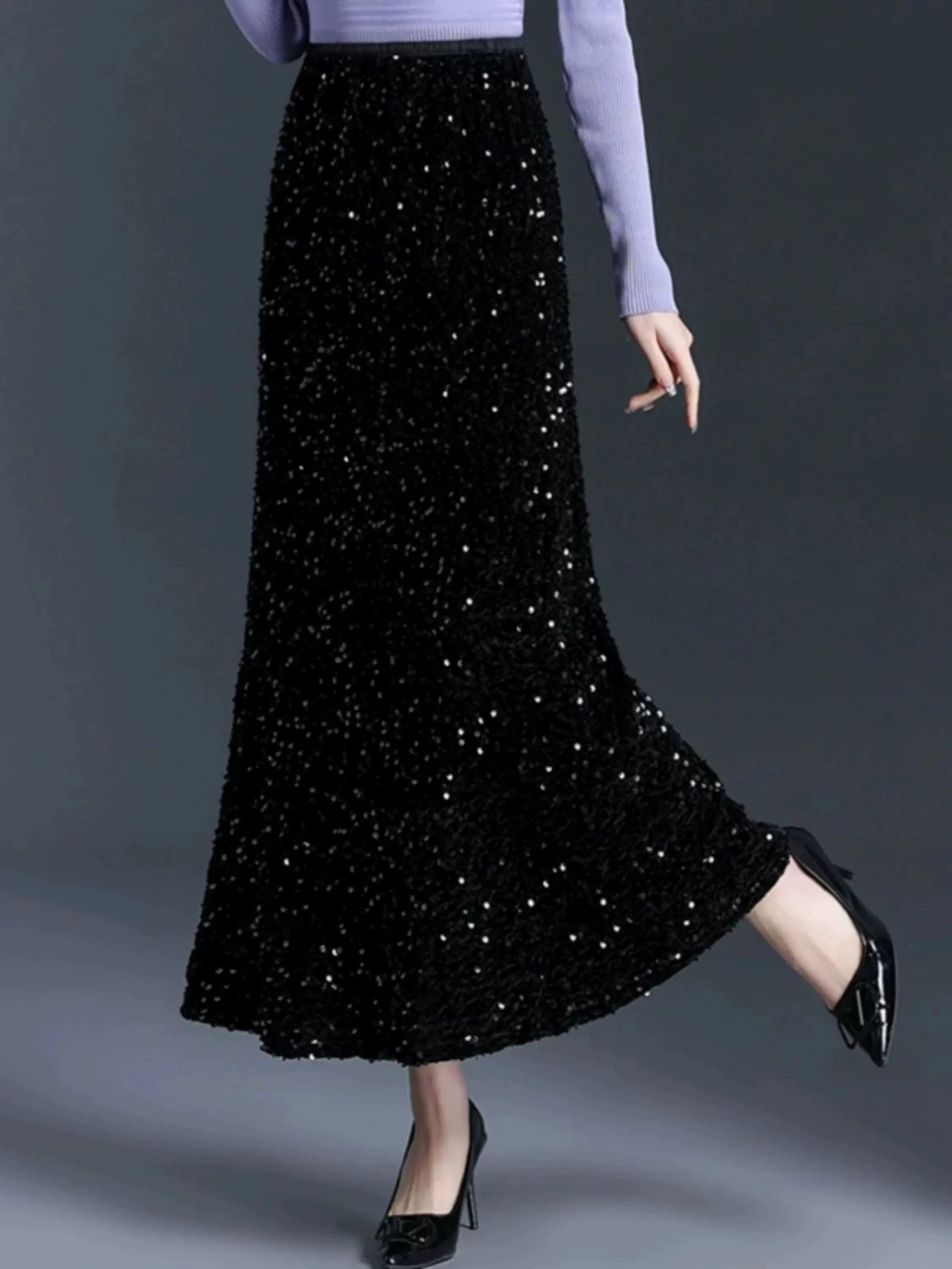 Saia patê com brilho 💖