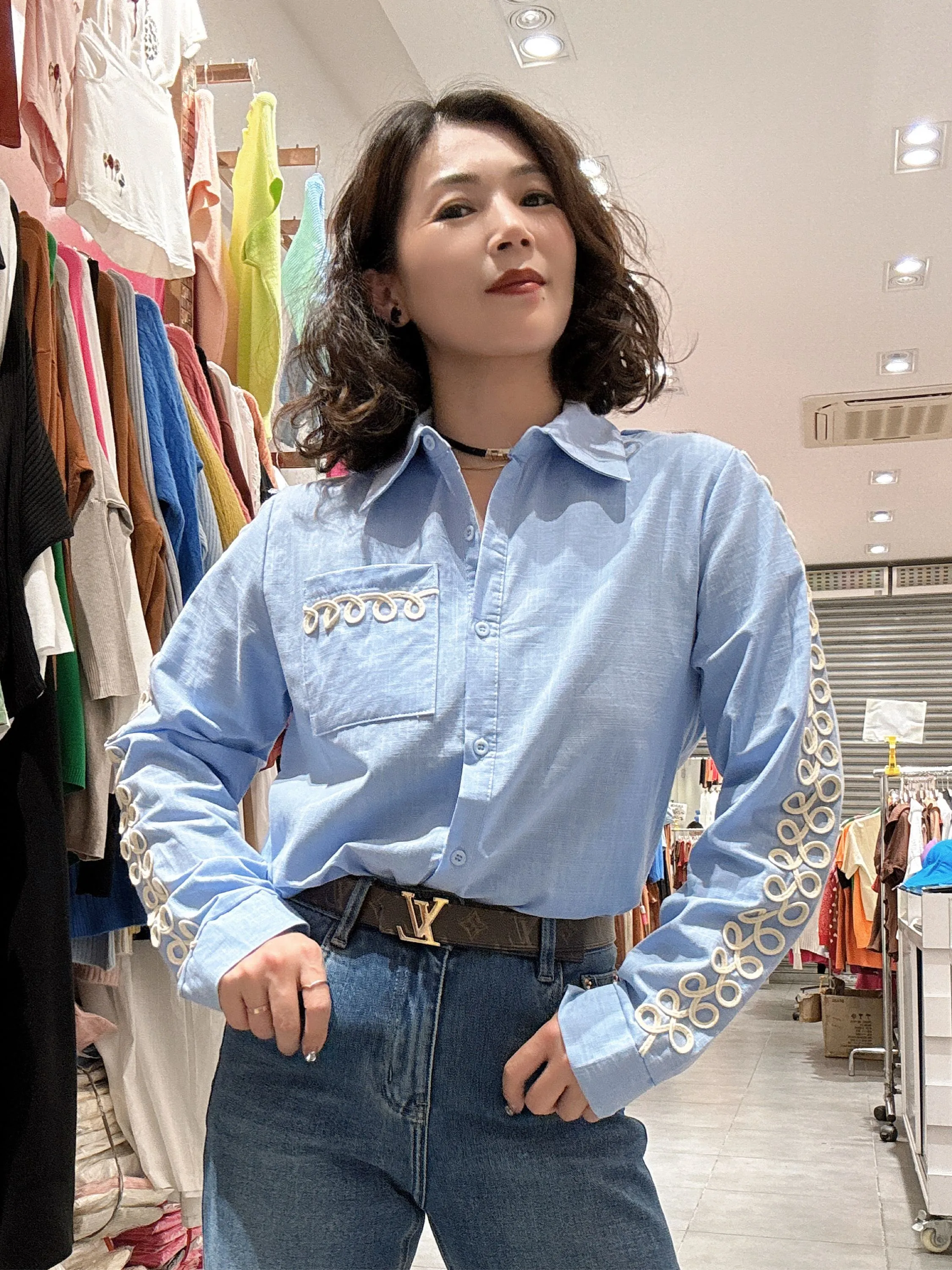 Novas camisas linho com bordado