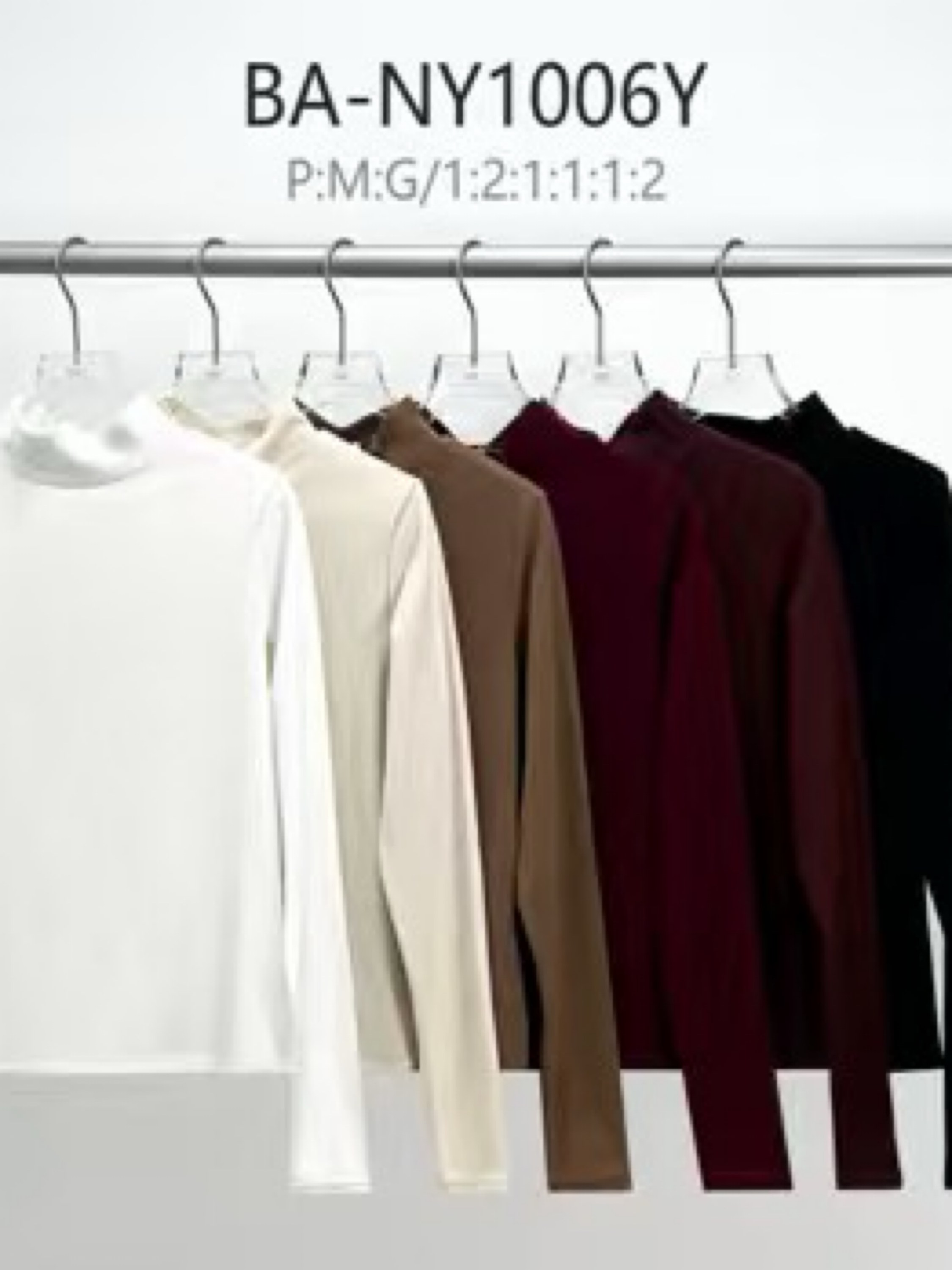 Blusa de gola alta canelada