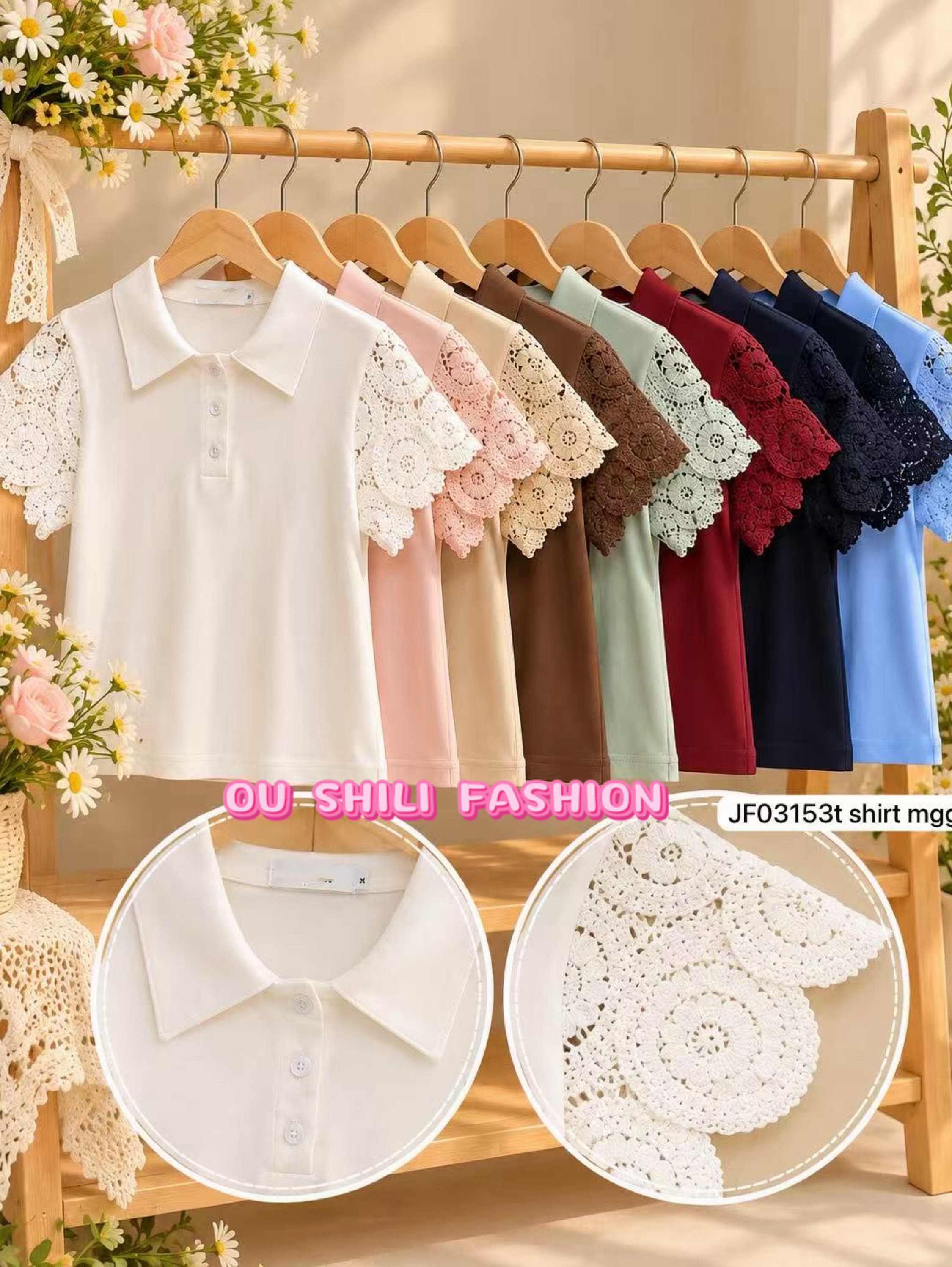 Blusa polo com crochê chegou